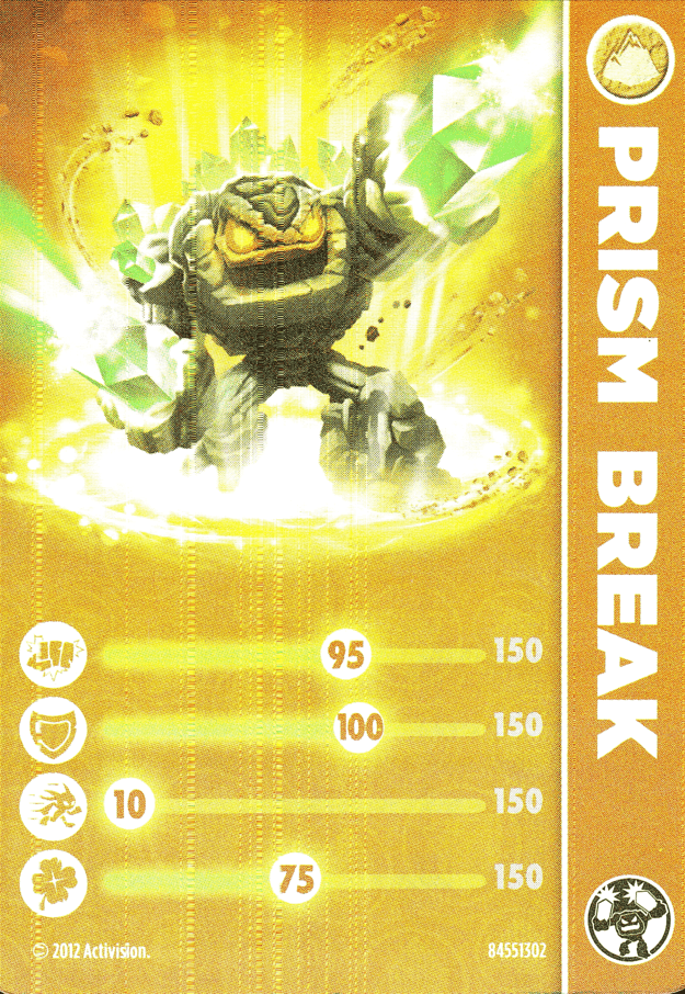 Skylanders Giants Prism Break Light Core Karte