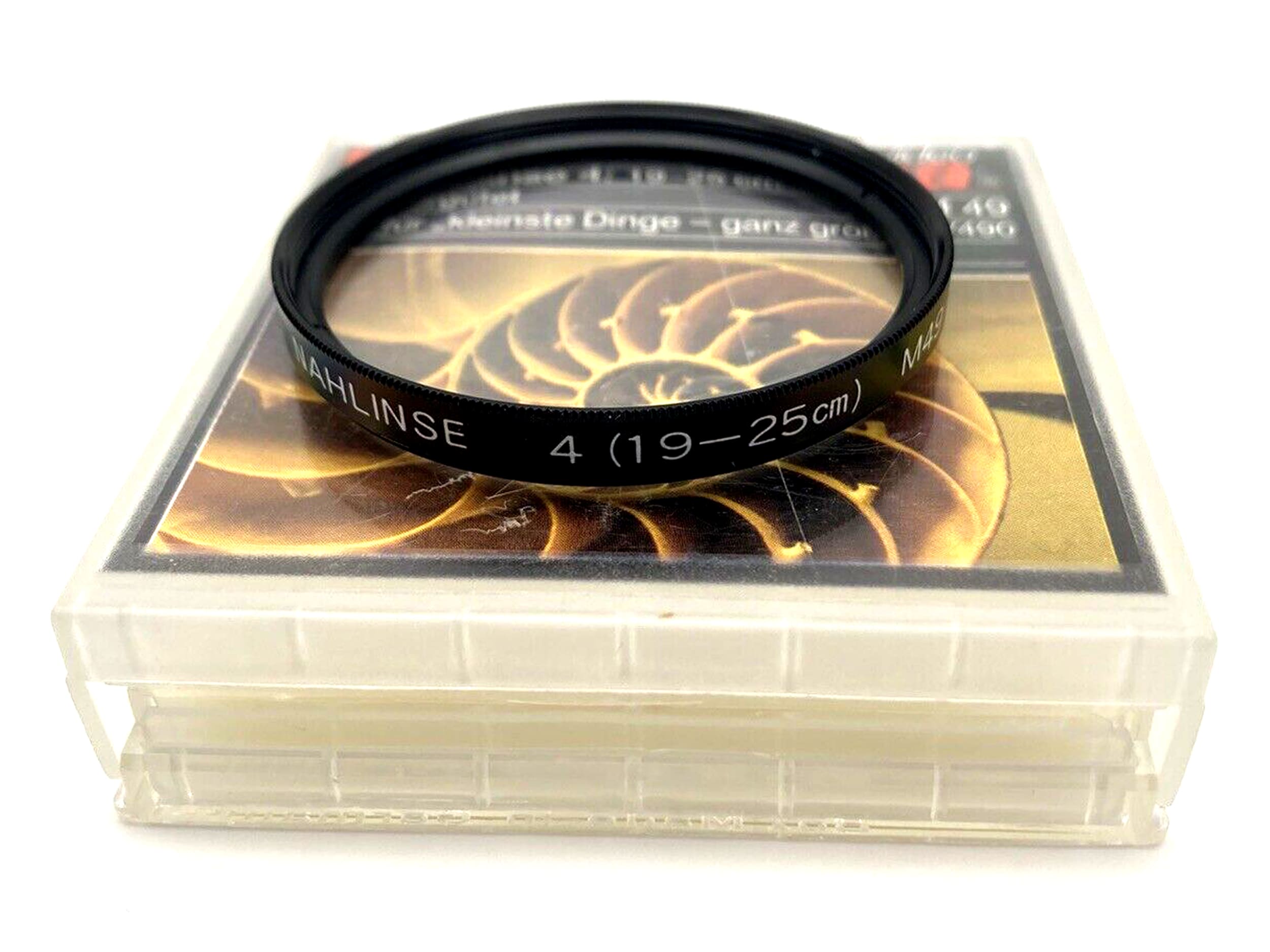 Hama Nahlinse 4 19-25cm M49 | Filter für Kameraobjektiv | Linsenfilter | 49mm