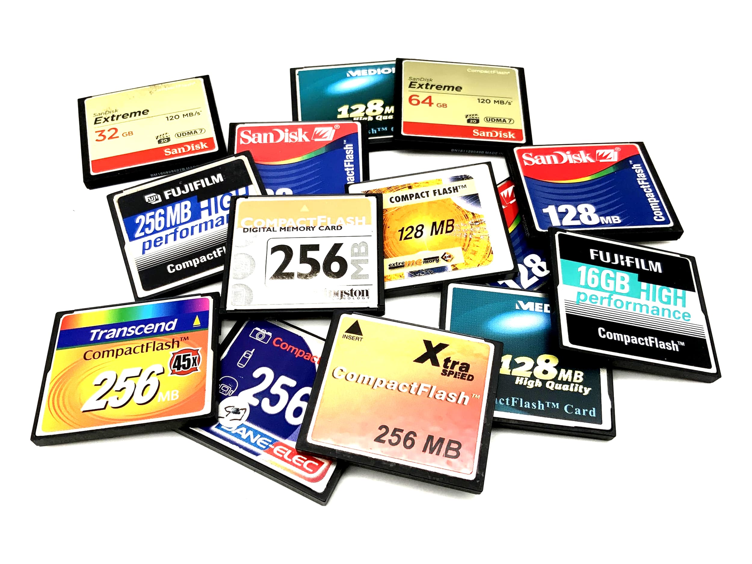 Compact Flash Cards Selection of memory cards from 16MB to 64GB Memory Cards