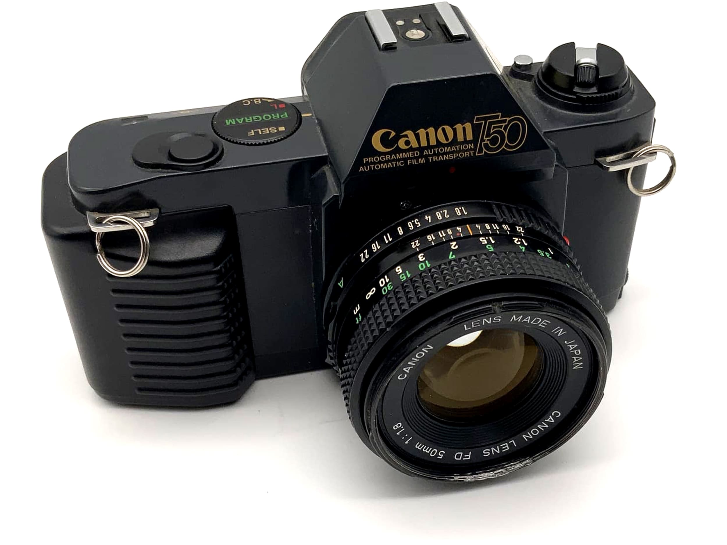 Canon T50 analog SLR camera with Canon Lens 50mm 1/1.8 lens
