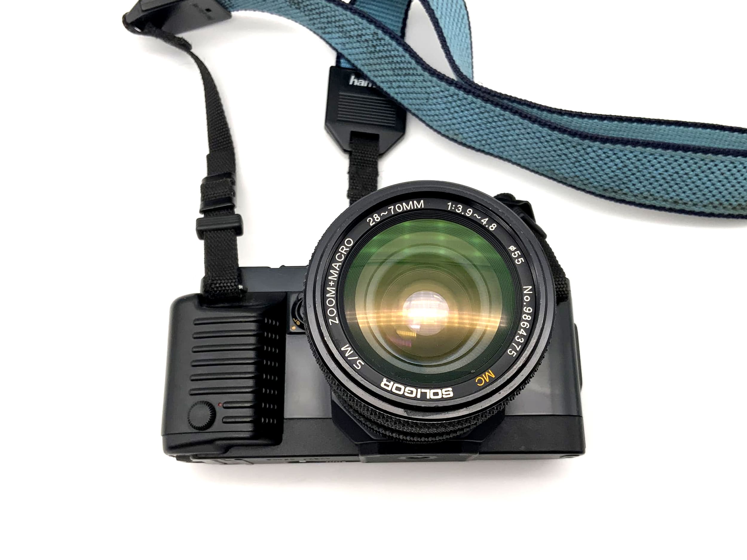 Canon T70 analog SLR camera with Soligor S/M 28-70mm 1:3.9-4.8 lens