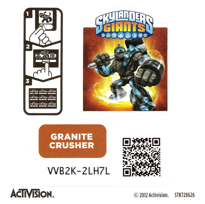 Skylanders Giants Granite Crusher Aufkleber