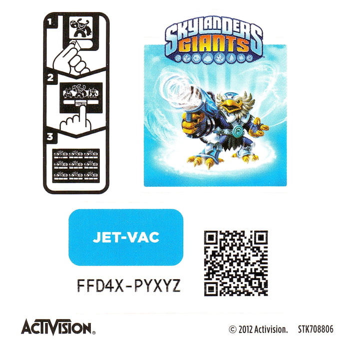 Skylanders Giants Jet-Vac Aufkleber