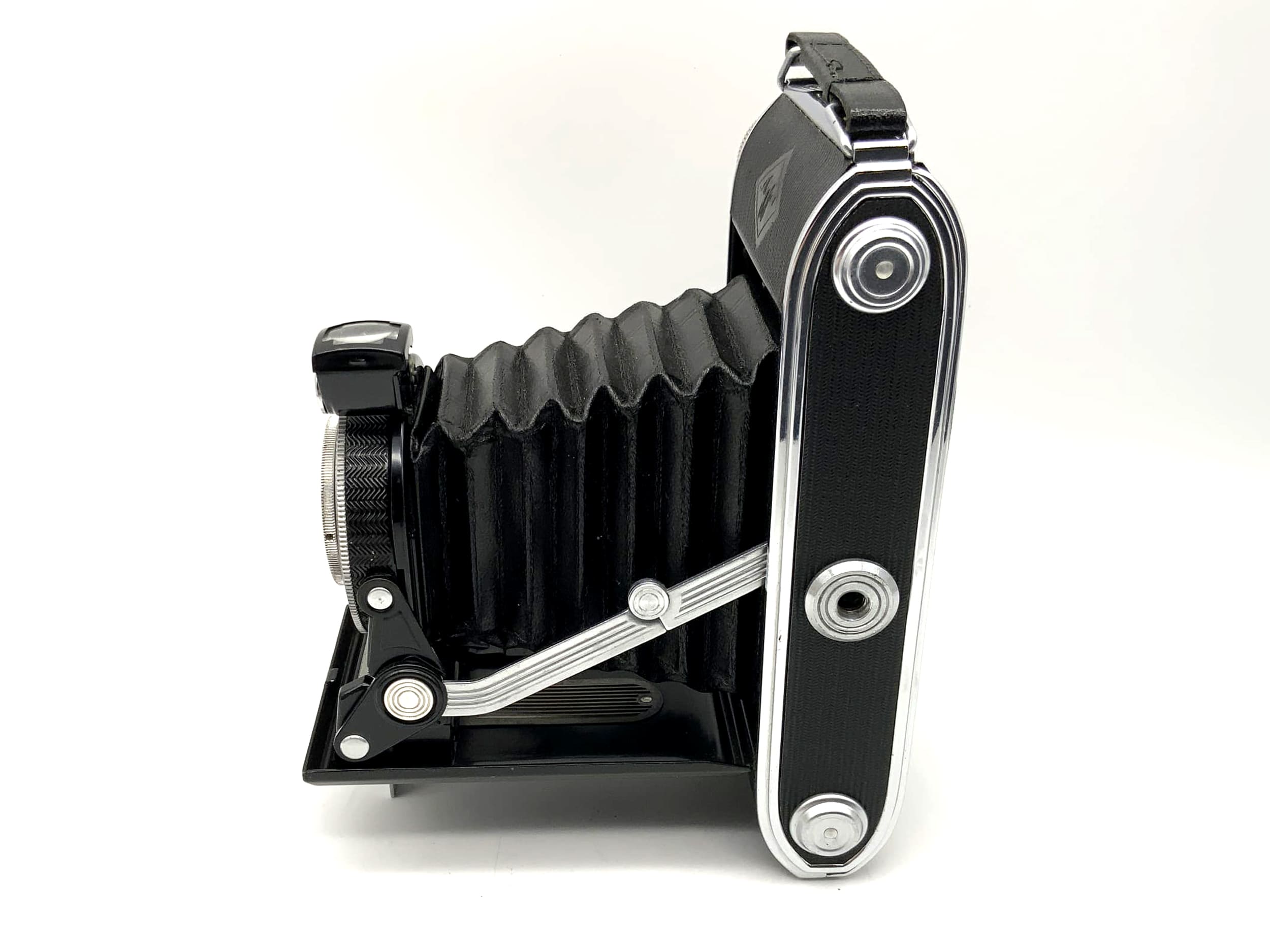 Appareil photo pliable Agfa Billy Record II avec Solinar 1:4,5 f = 105 mm Compur Rapid