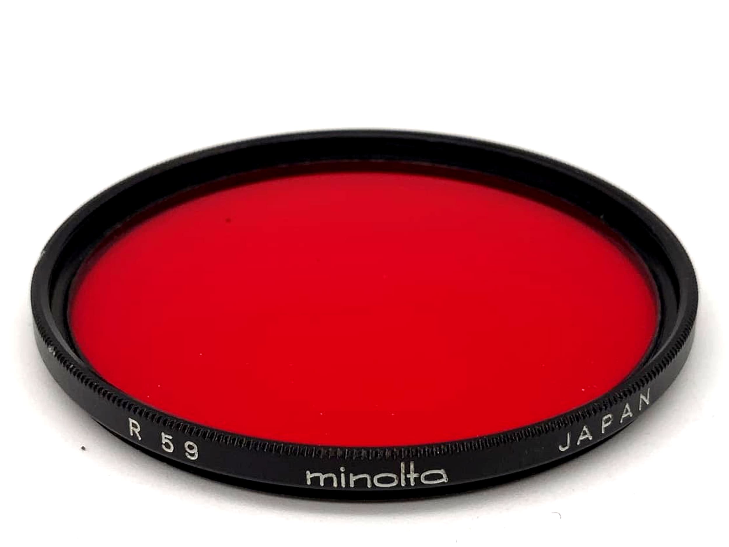 Minolta Farbfilter R 59 Rot Red F52NA Filter 52mm Kreisförmig Filtergewinde M52