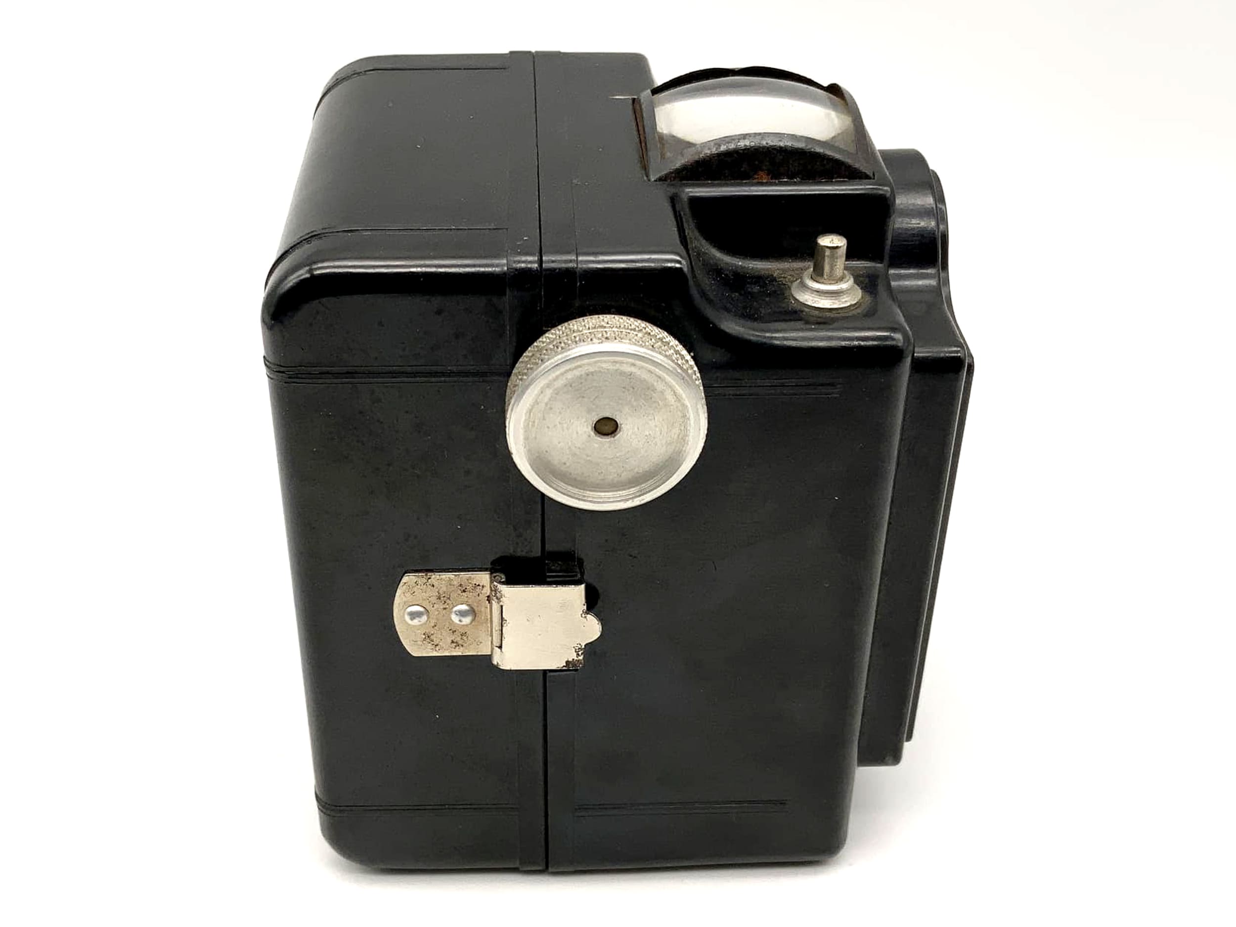 Appareil photo analogique Genos Optik 1:8 Box avec pellicule en bakélite