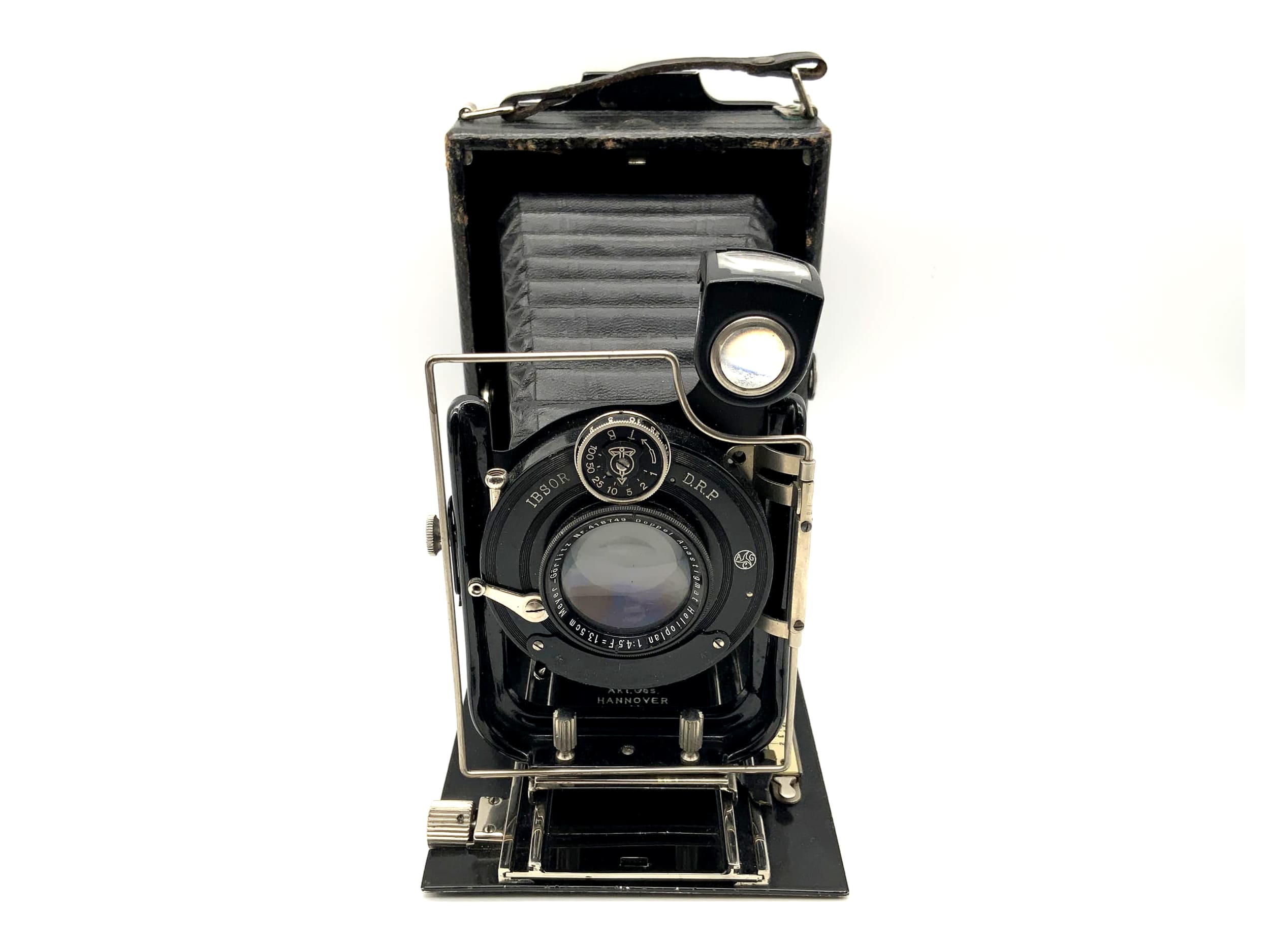 Appareil photographique à plaques Orion Meyer Görlitz Helioplan 1:4,5 F=13,5cm 6x12 Rollex Patent