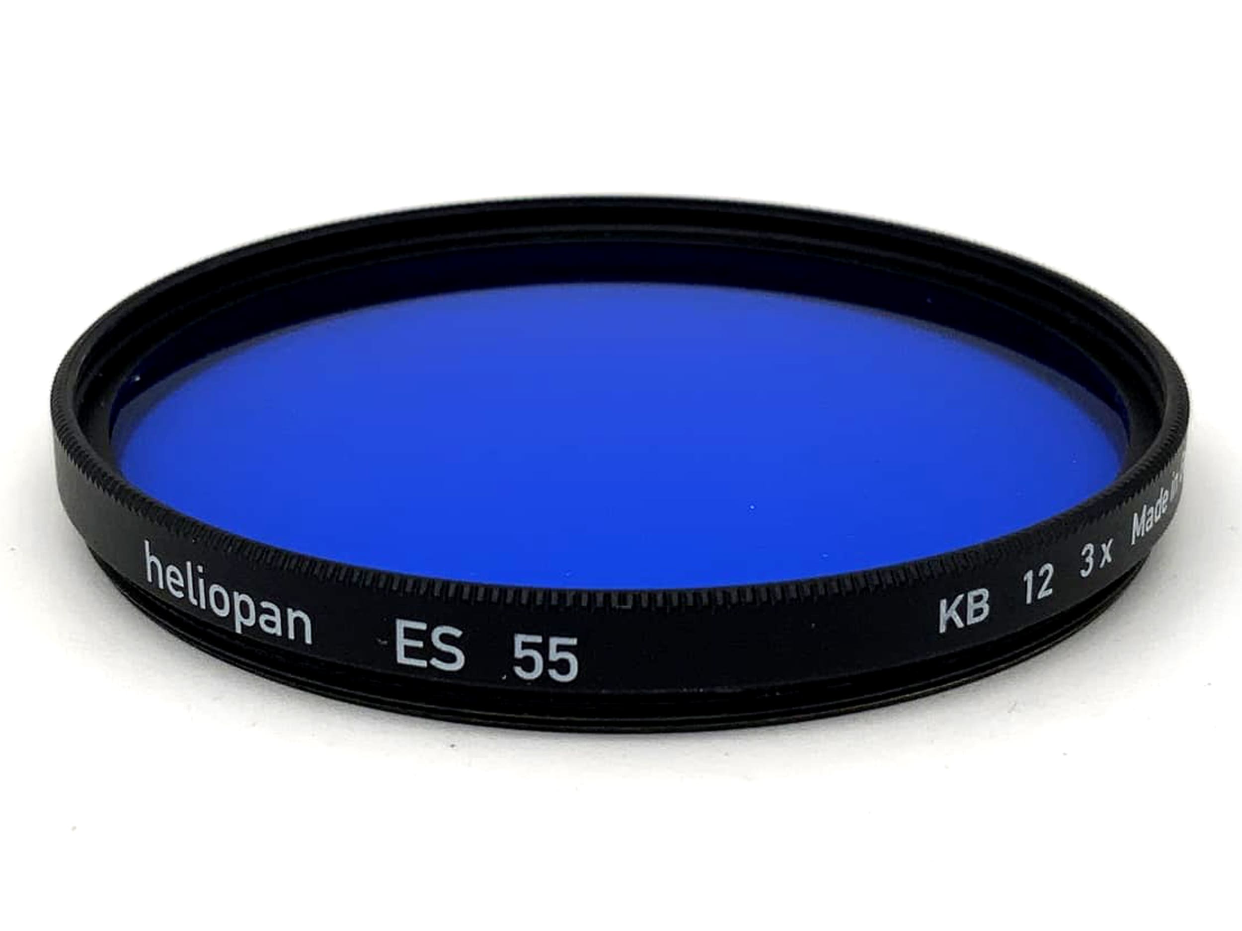 Filtre couleur Heliopan KB 12 3x filtre bleu 55 mm filtre circulaire filetage M55