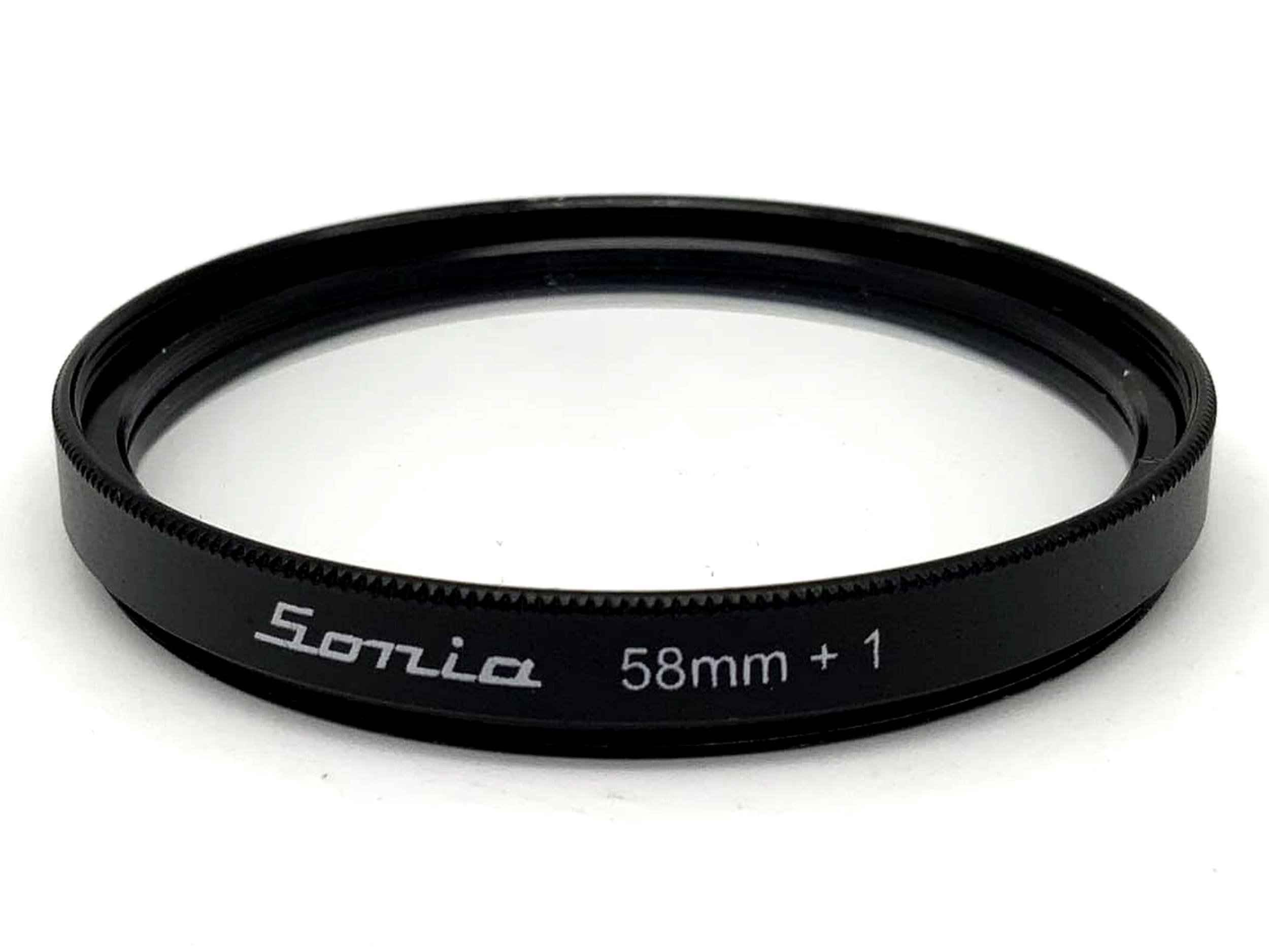 Objectif gros plan Sonia +1 filtre (gros plan) 58 mm, filetage de filtre circulaire M58