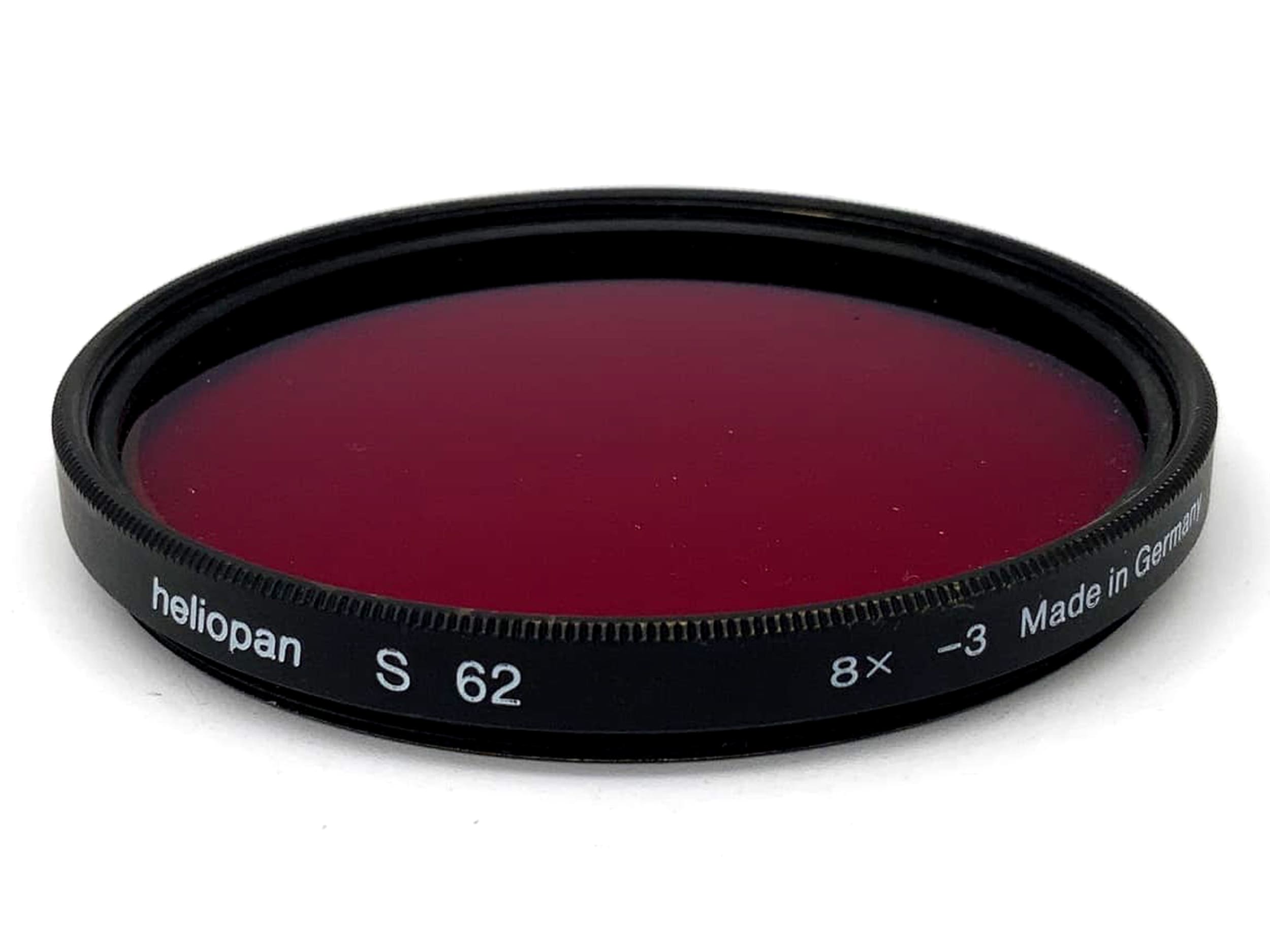 Heliopan Color Filter S 62 8x -3 Red Filter 62mm Circular Filter Thread M62