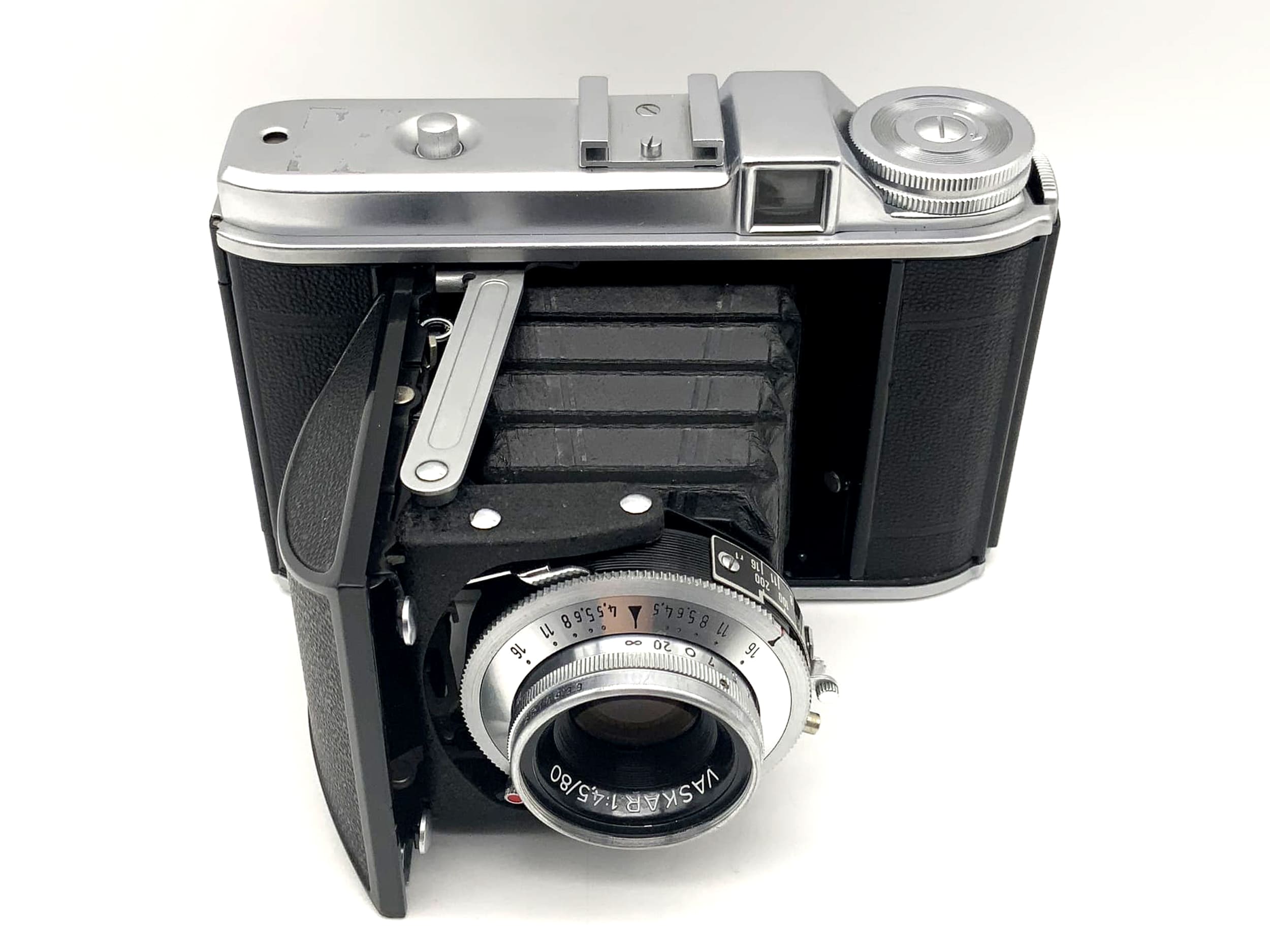 Appareil photo pliant Voigtländer Perkeo I avec Vaskar 1:4.5/80 Pronto