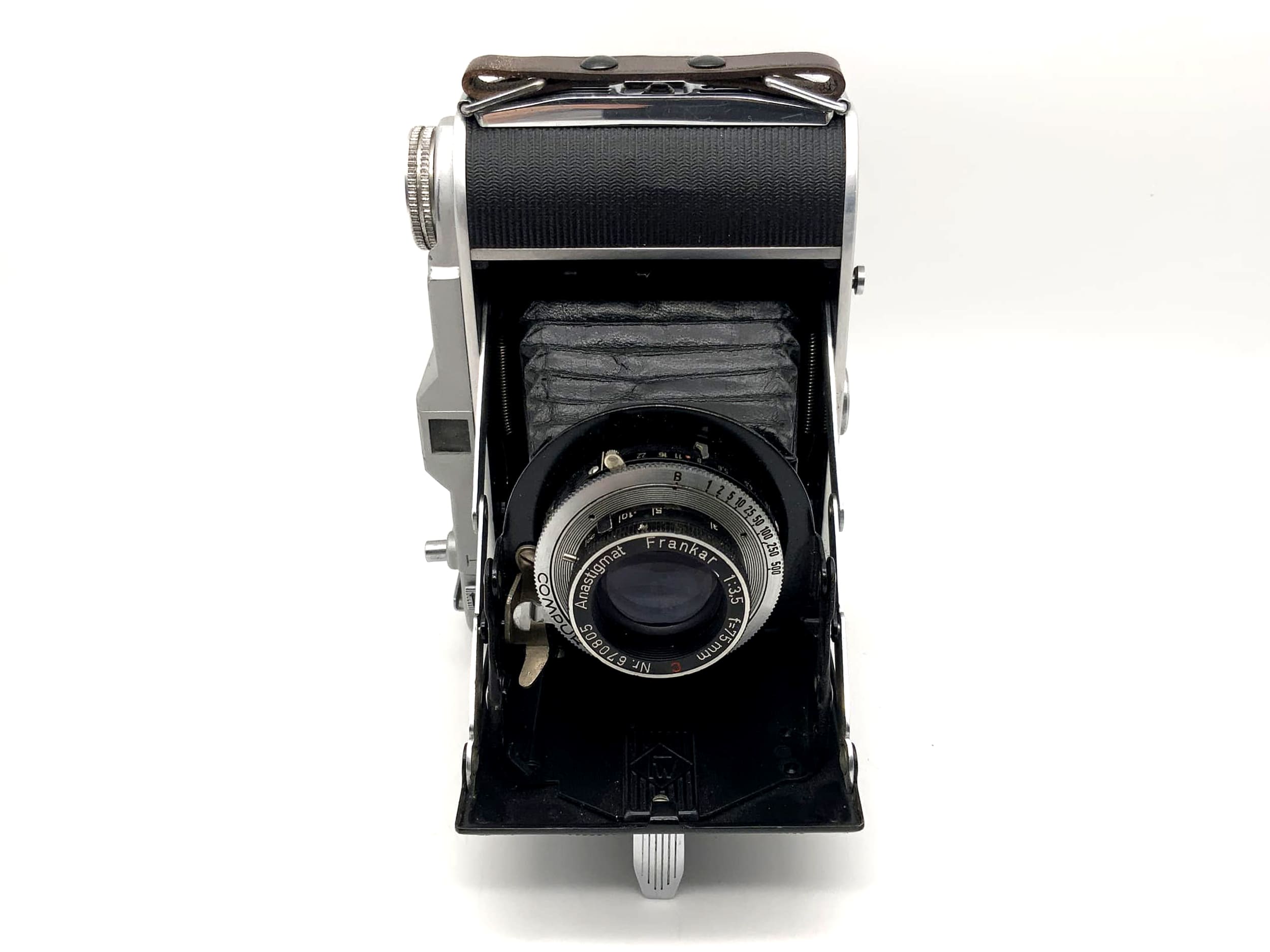Appareil photo pliant Franka Solida avec Frankar Anastigmat 1:3,5 f=75mm rouge C Compur-Rapid