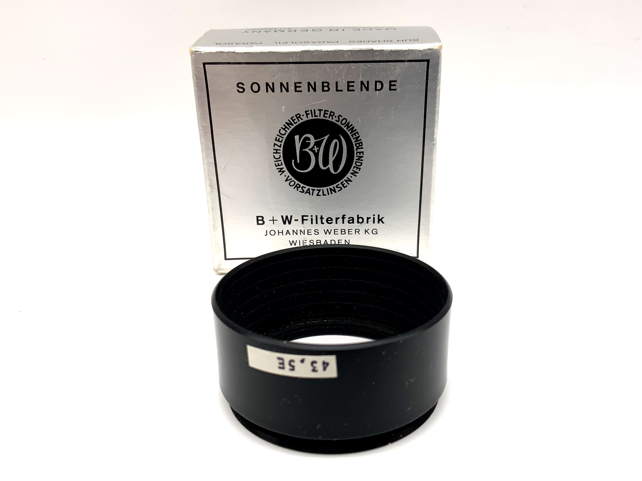 B+W 43.5 E lens hood Z-aperture in original packaging lenshood sun visor