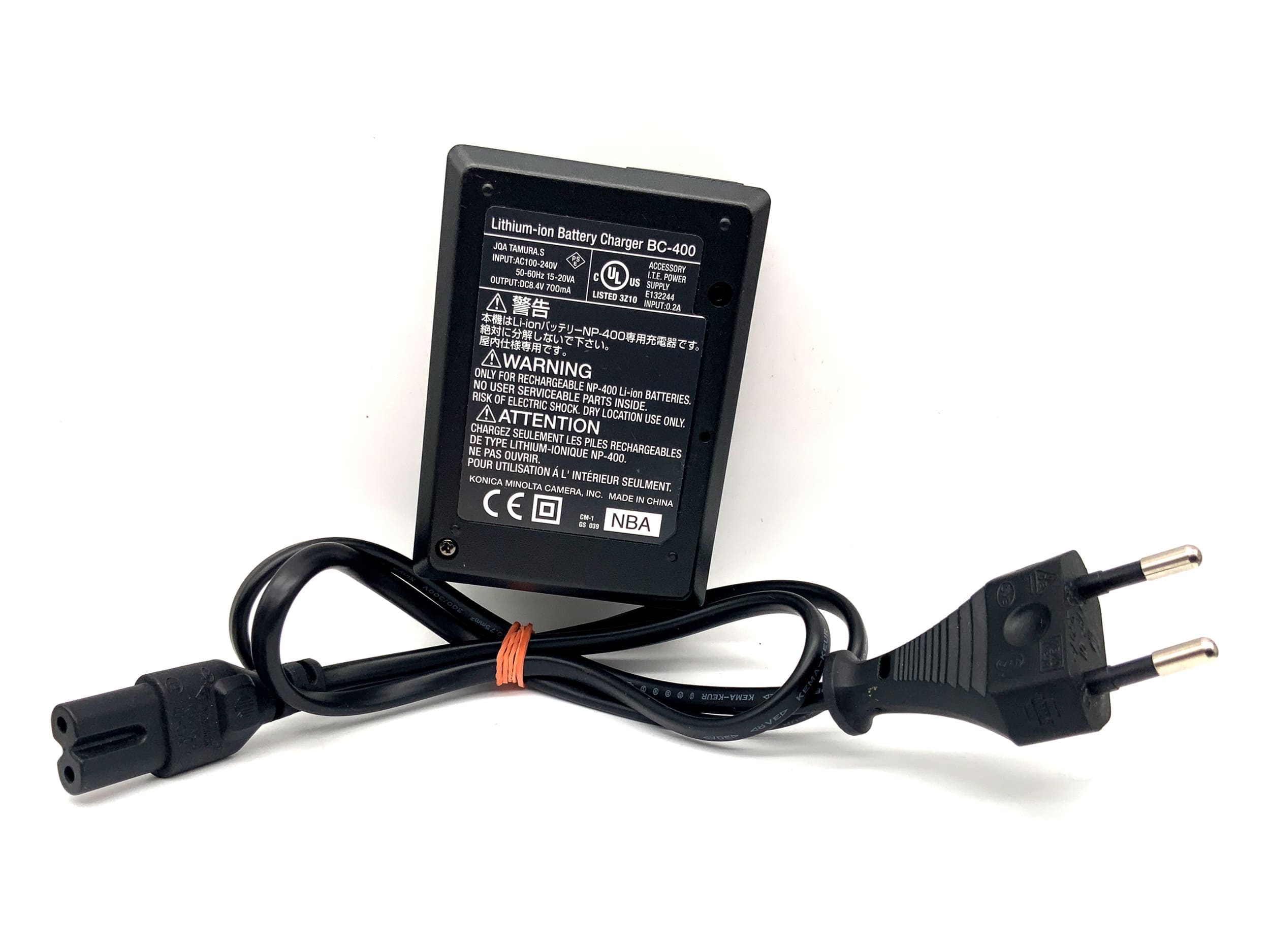 Minolta BC-400 Ladegerät NP-400 Battery Charger Power Adaptor