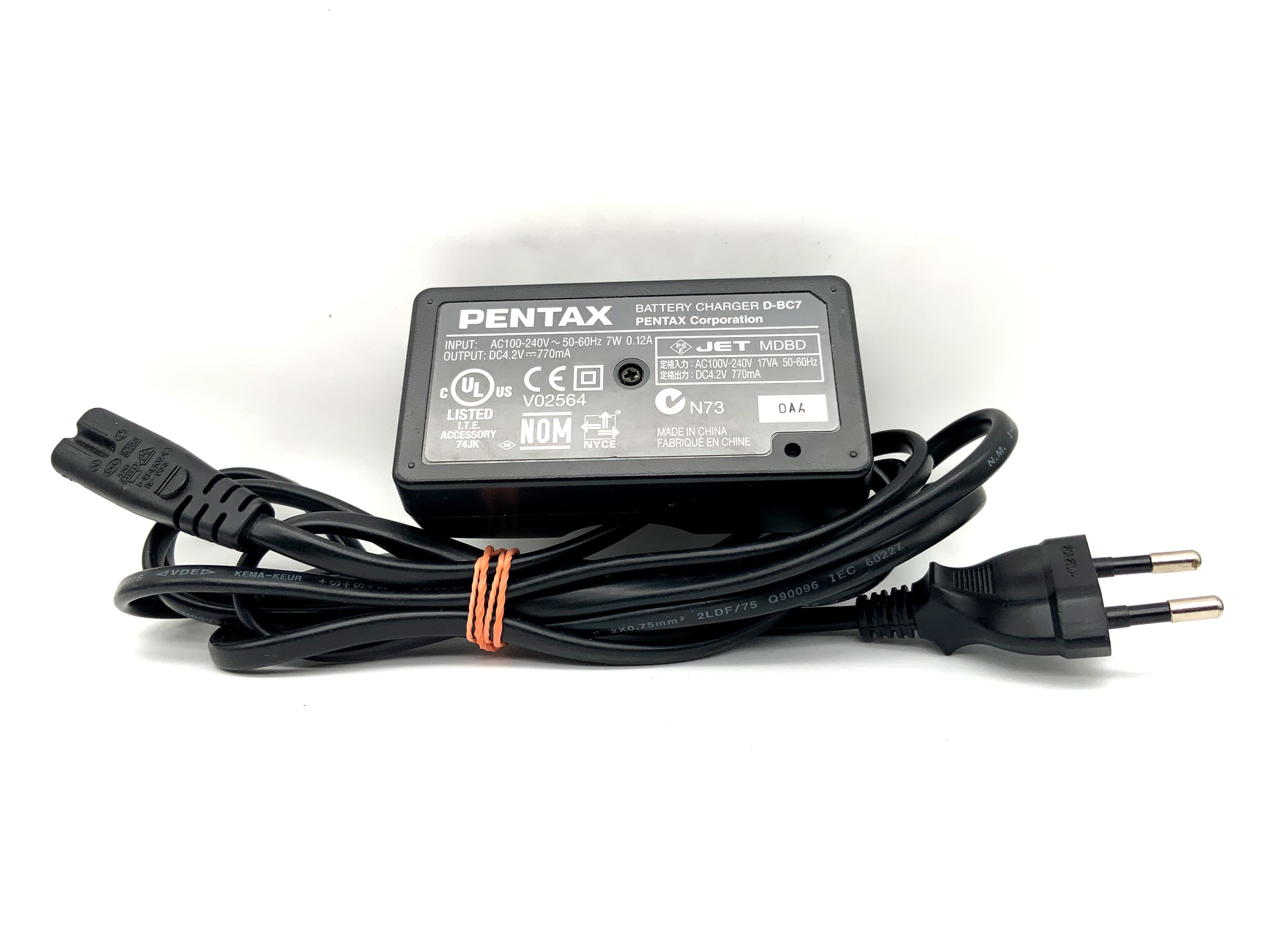 Pentax D-BC7 Ladegerät D‑LI7 Battery Charger Power Adaptor