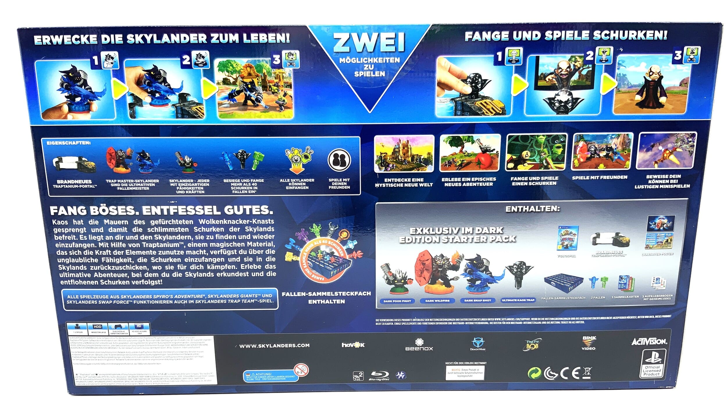 Skylanders Trap Team Dark Edition Starter Pack für Playstation 4 Starterset PS4