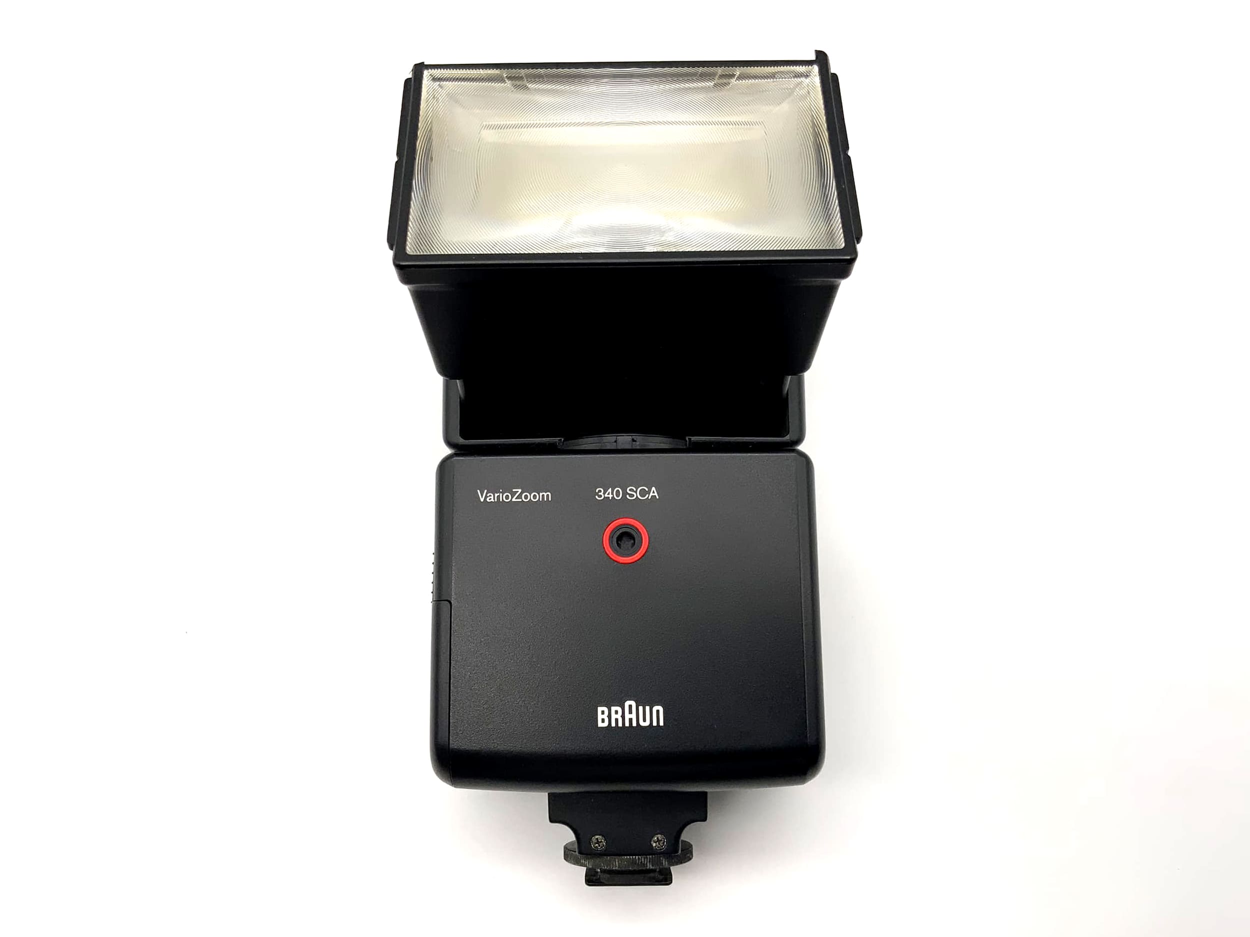 Braun Vario Zoom 340 Blitz SCA 110 Canon Blitzgerät Aufsteckblitz Flash Licht