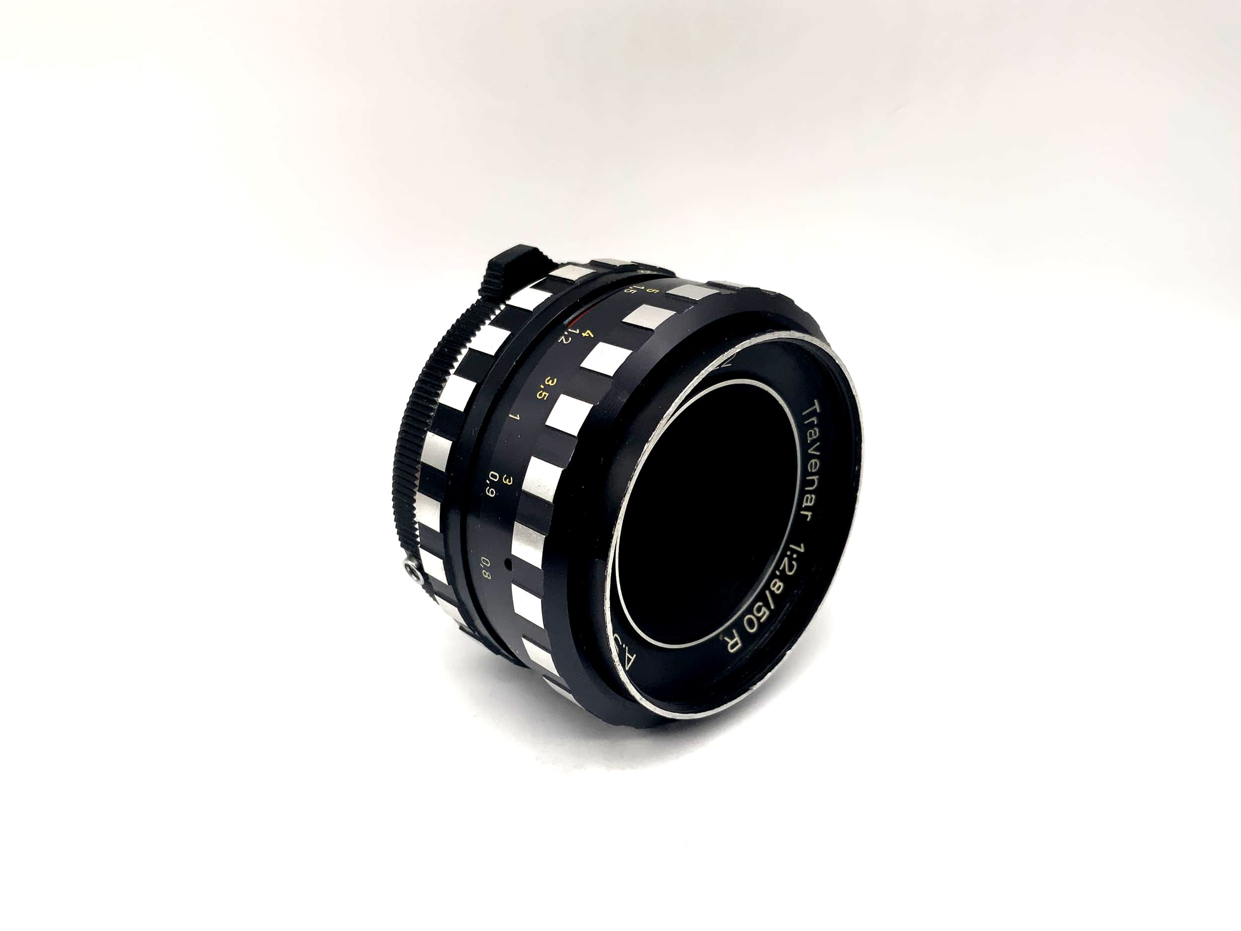 Objectif A.Schacht Ulm 50 mm 1:2,8 pour appareil photo Travenar R Zebra (M42)