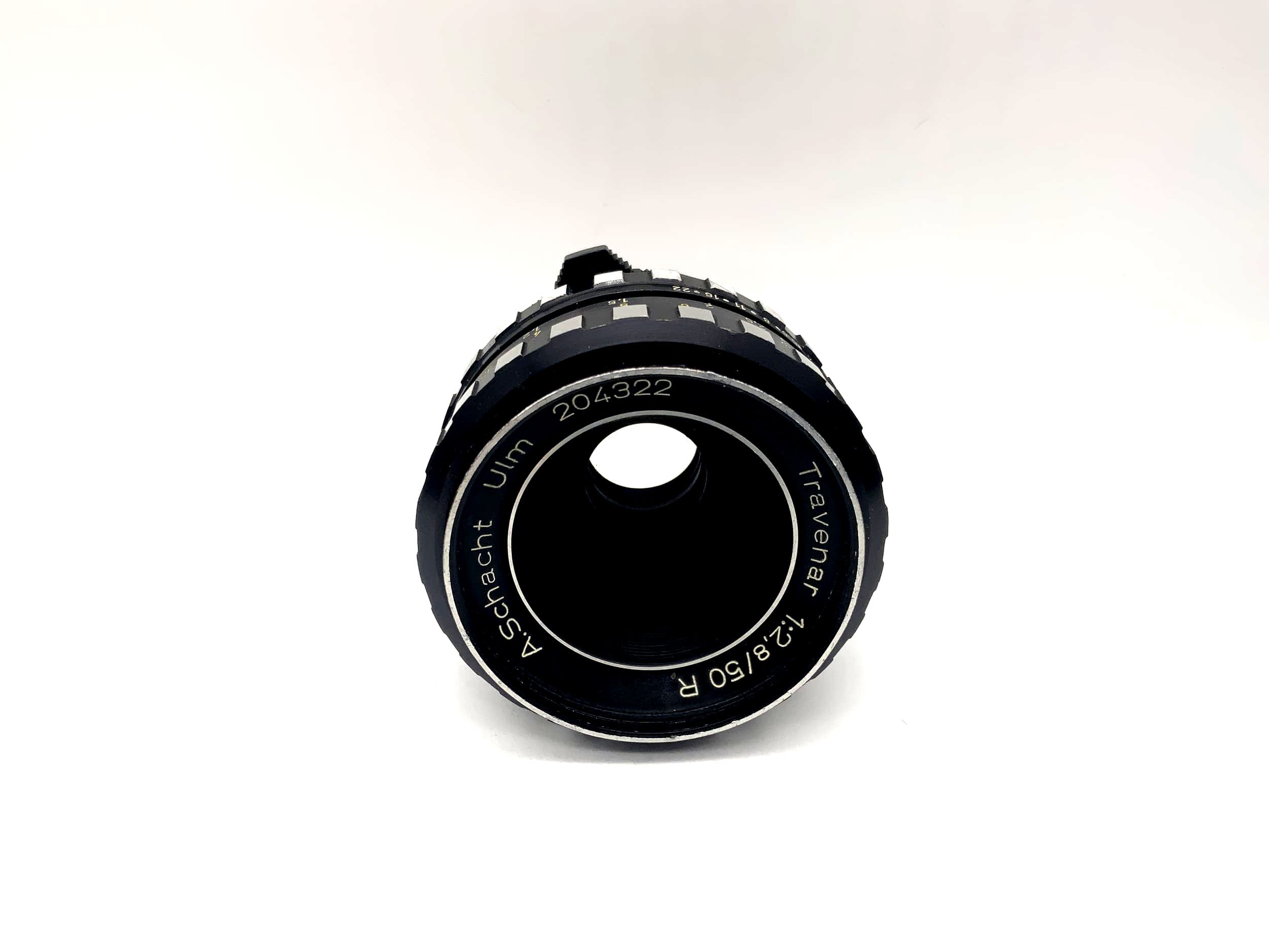 Objectif A.Schacht Ulm 50 mm 1:2,8 pour appareil photo Travenar R Zebra (M42)