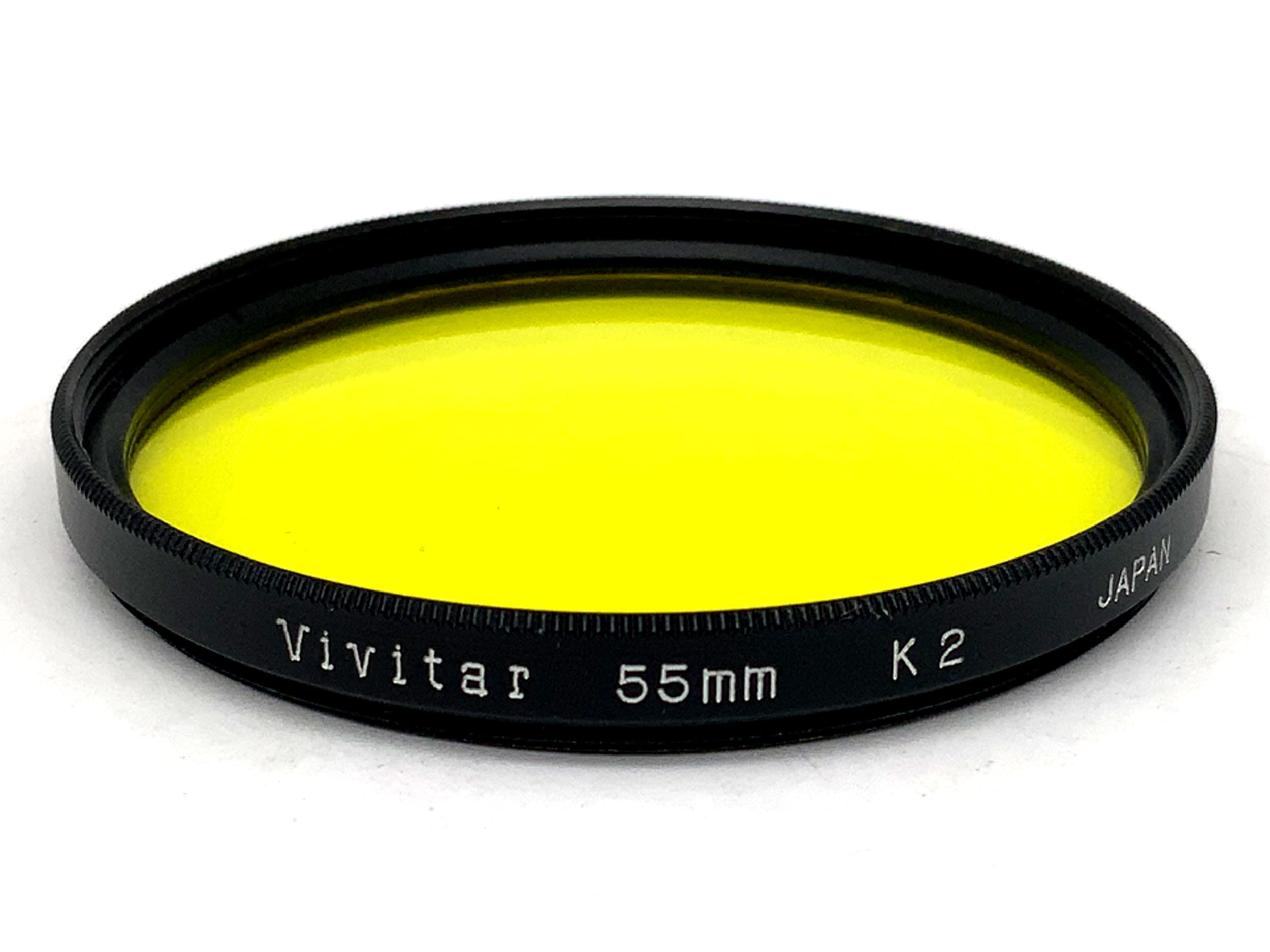 Vivitar Farbfilter K 2 Gelb Yellow Filter 55mm Kreisförmig Filtergewinde