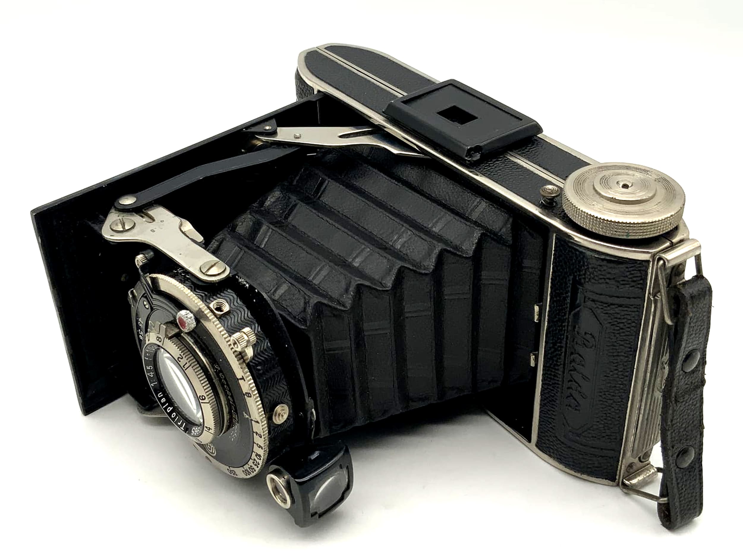 Balda folding camera with Meyer Görlitz Trioplan 1:4.5 10cm 100mm Compur FD