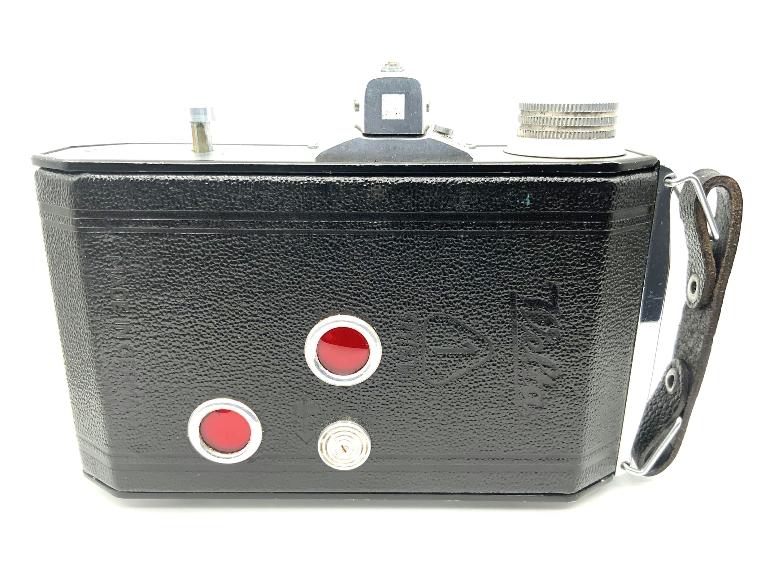 Welta Weltax folding camera with Meyer Optik Trioplan 1:3.5 75mm red V Junior