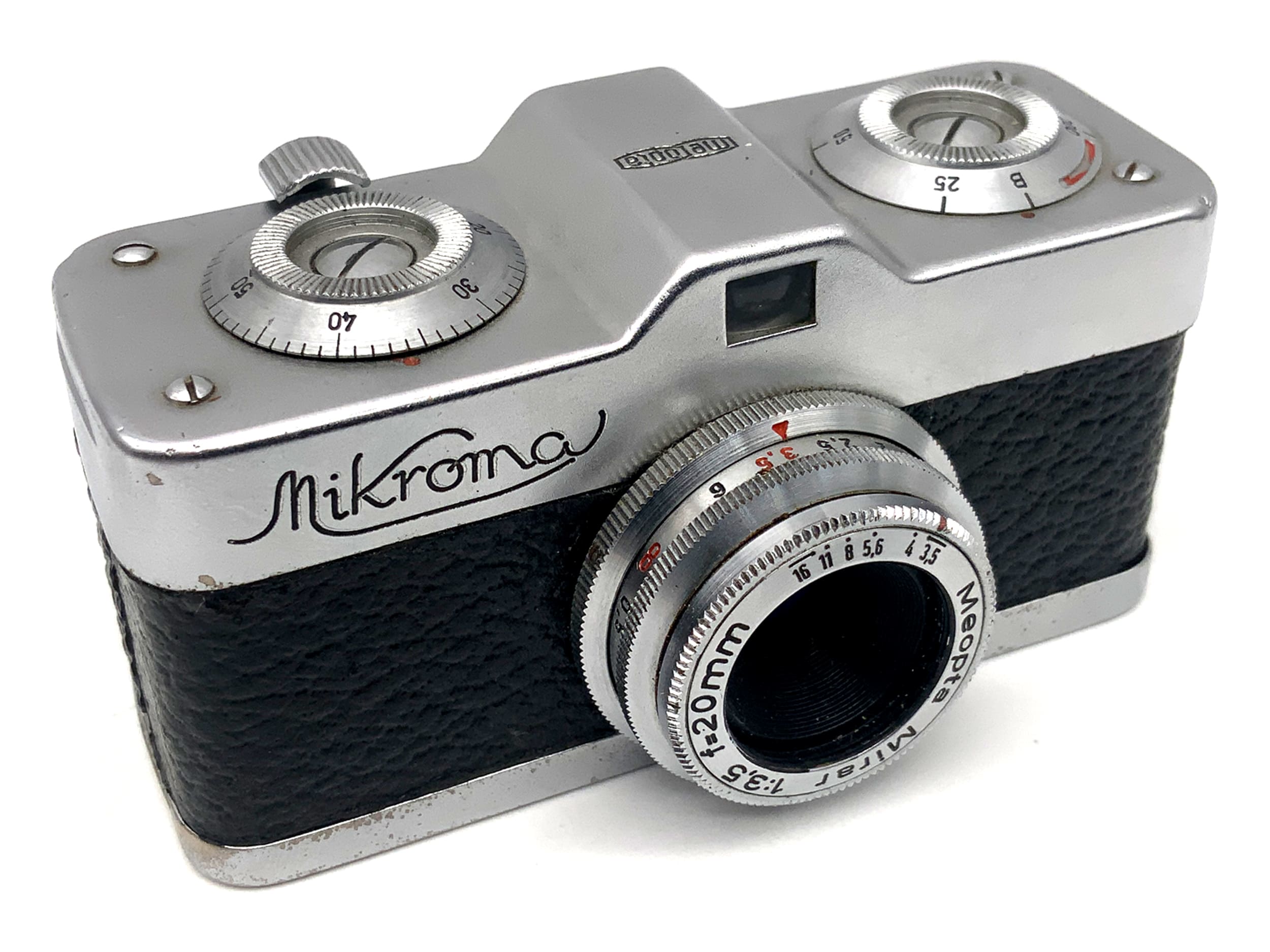 Meopta Mikroma Miniaturkamera mit Mirar 20mm 1:3,5 Kleinstbildkamera