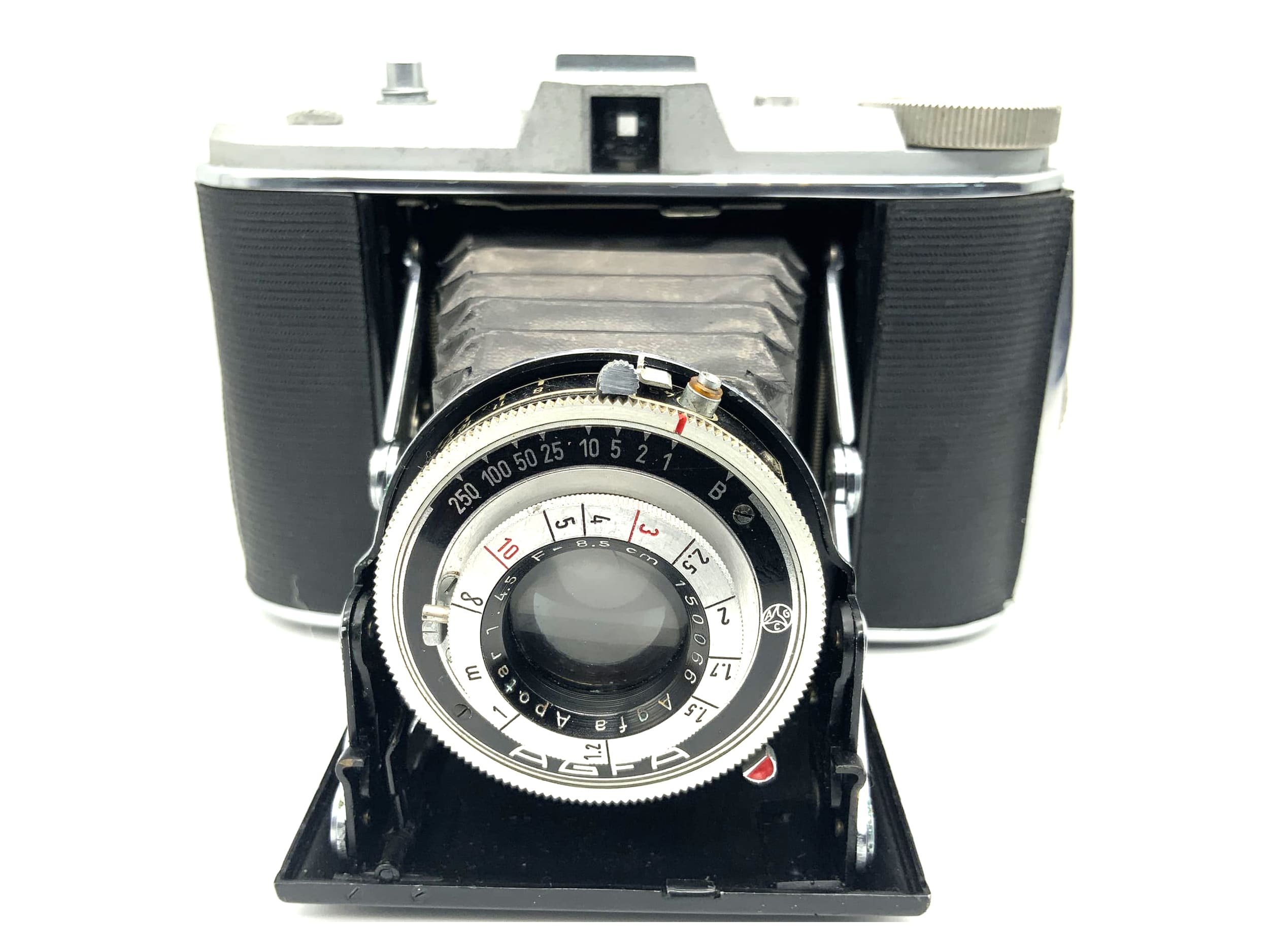 Agfa Isolette folding camera with Apotar 1:4.5 8.5cm 85mm