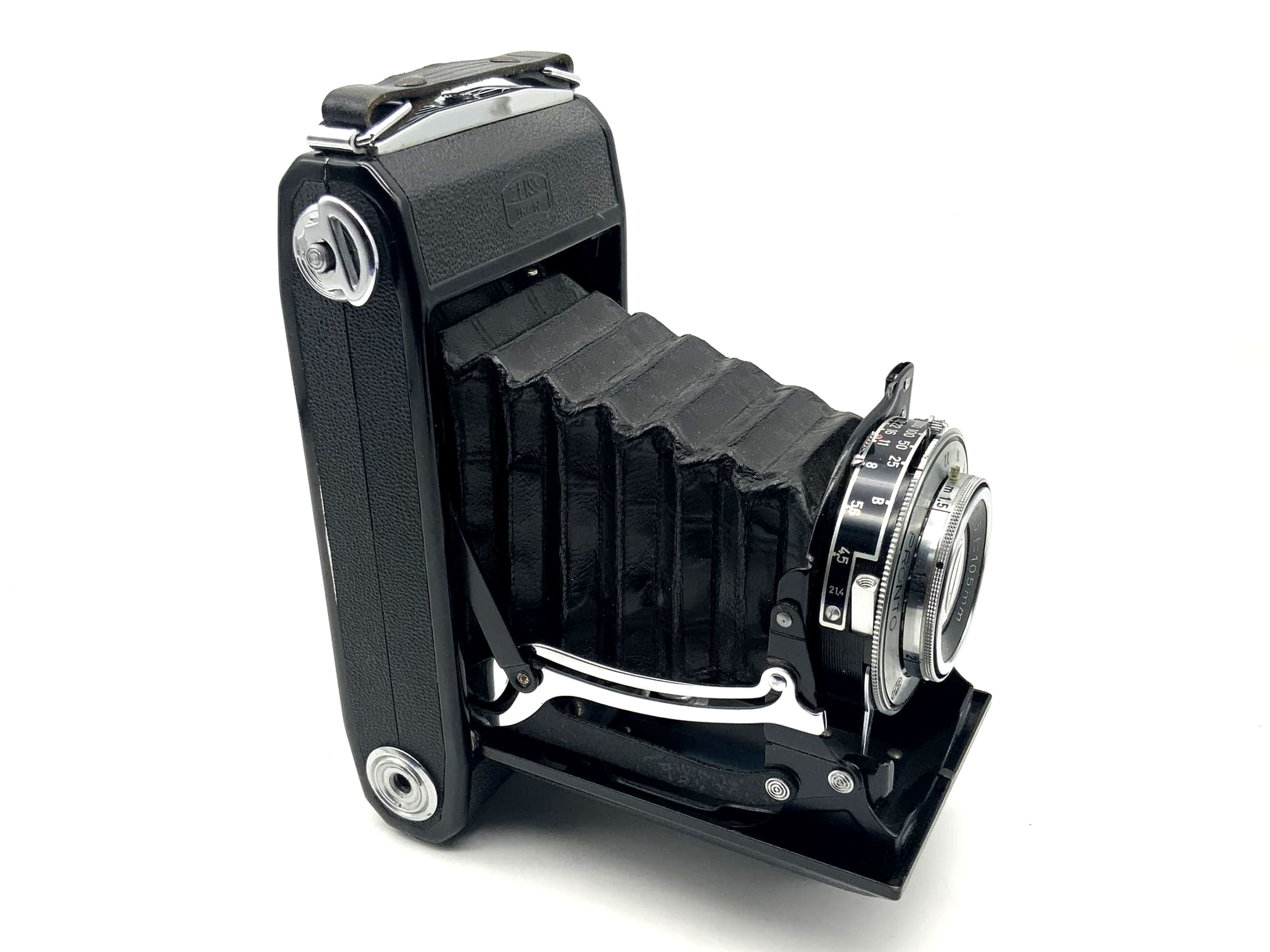 Appareil photo pliable Zeiss Ikon Nettar 515/2 avec objectif Novar Anastigmat 1:4,5 105 mm Pronto