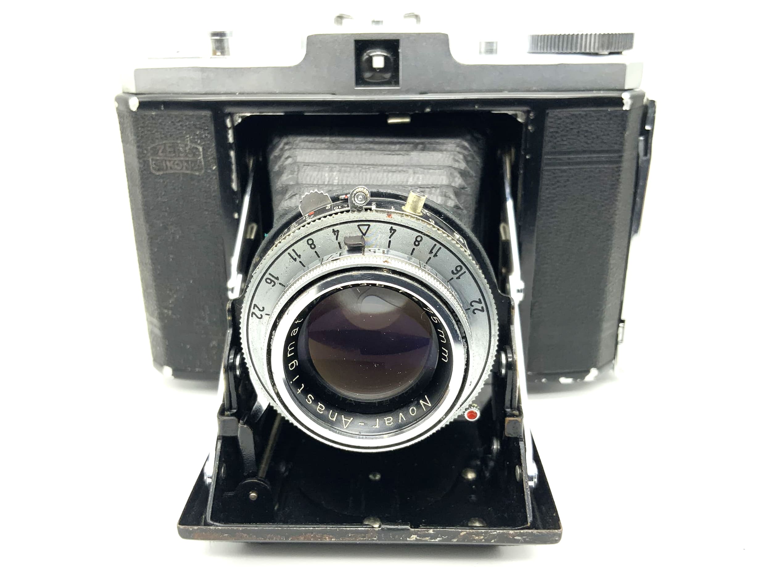 Appareil photo pliable Zeiss Ikon Nettar 518/16 avec objectif Novar Anastigmat 1:3,5 75 mm Prontor-S