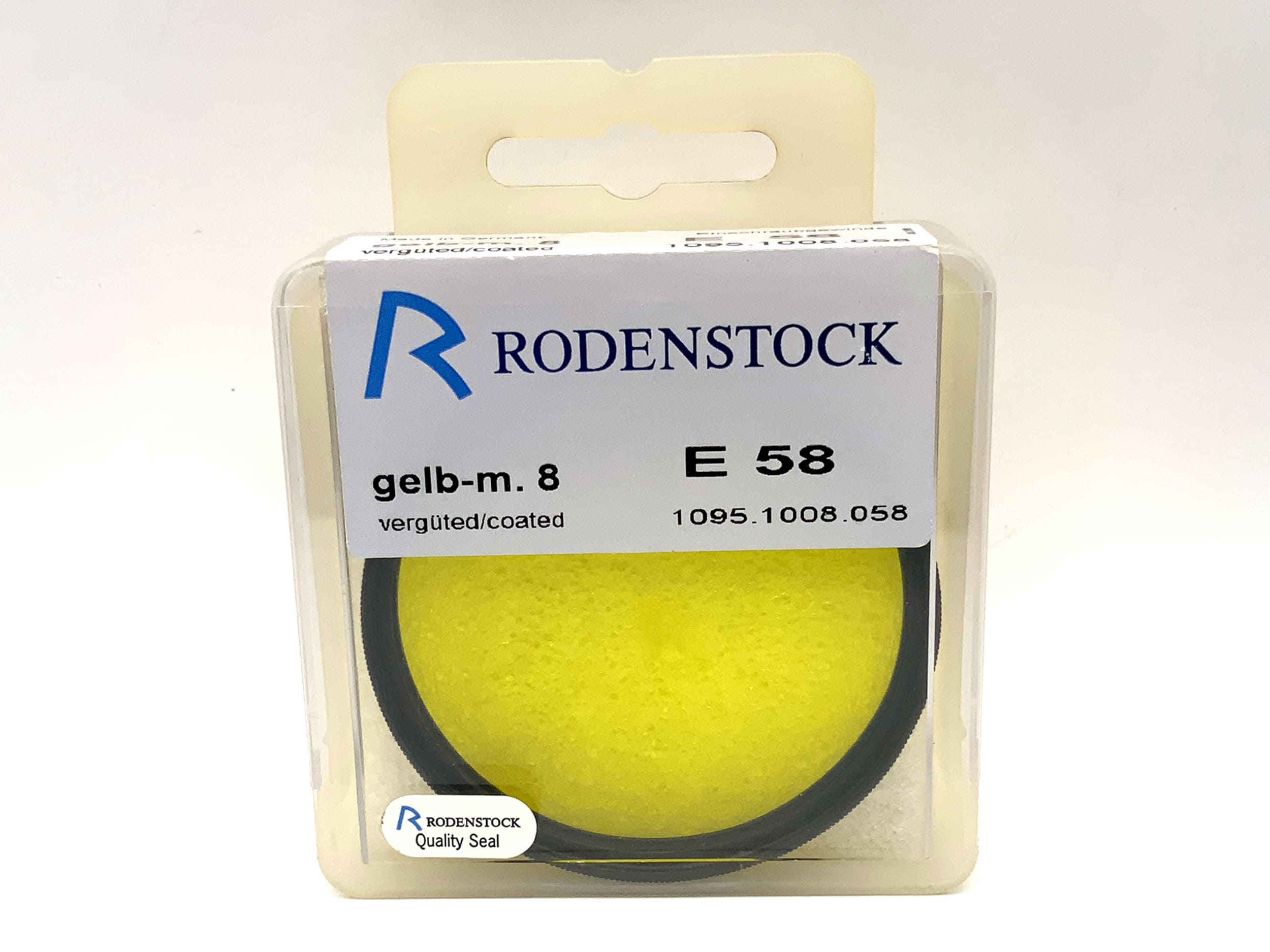 Rodenstock color filter E 58 No. 8/3x yellow in case filter 58mm filter thread