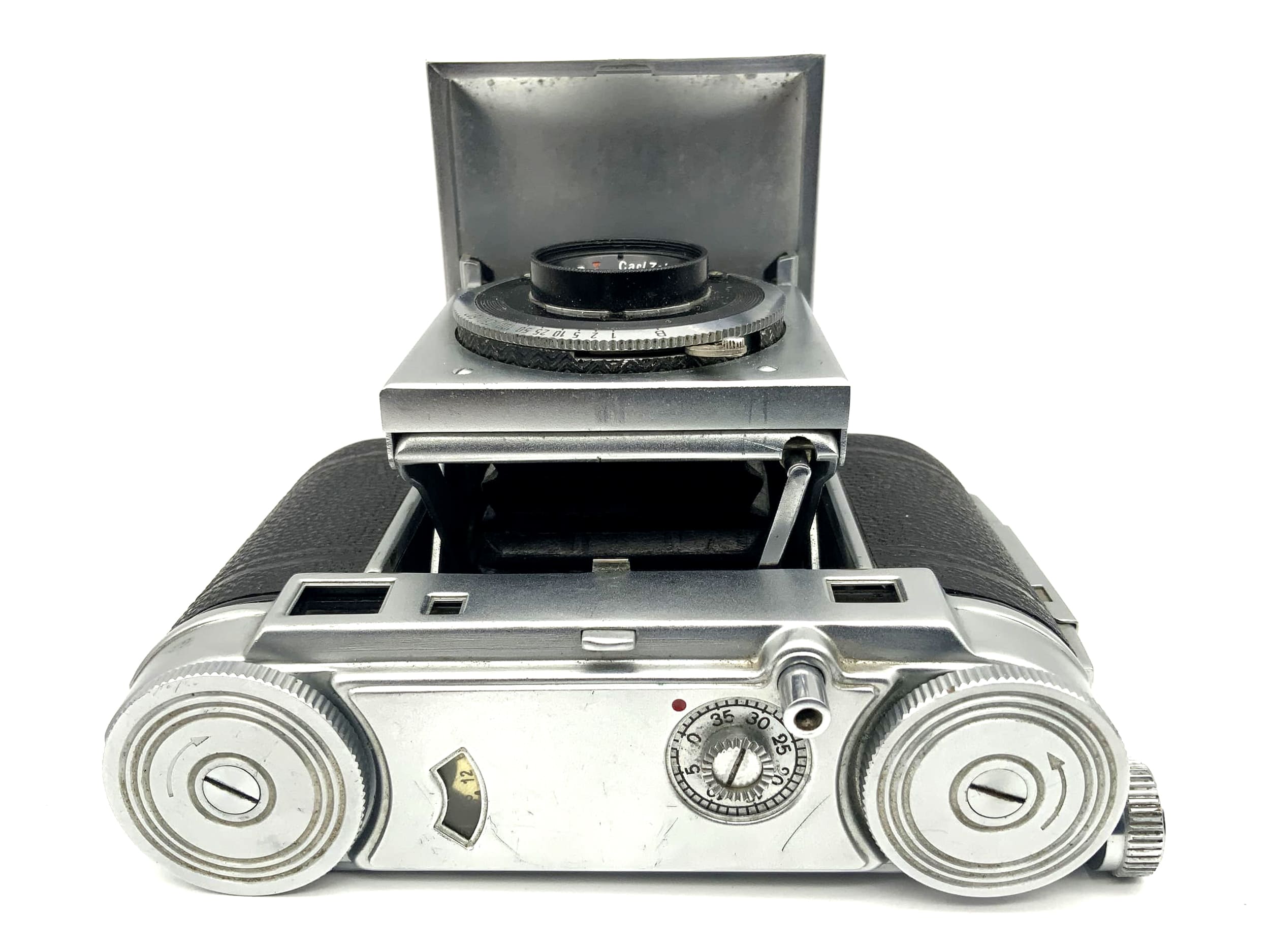 Appareil photo pliable Certo avec objectif Carl Zeiss Tessar 1:3,5 5 cm 50 mm rouge T Compur Rapid