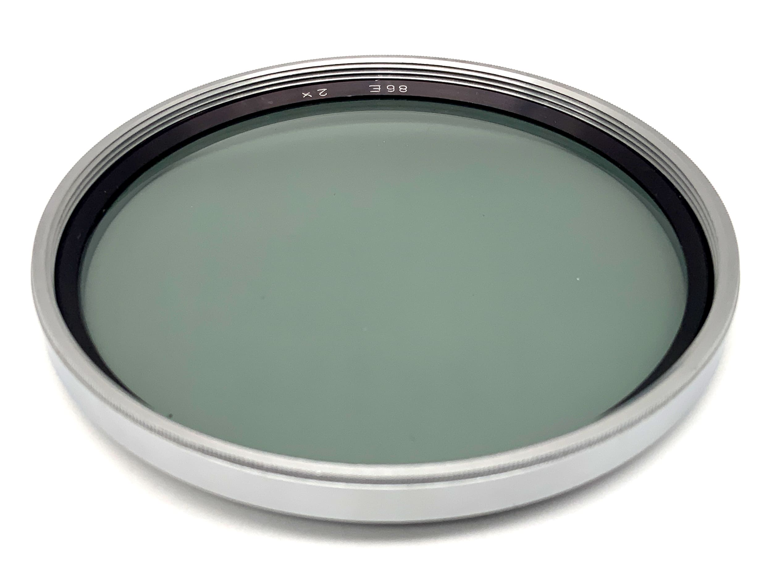 B+W grey filter 86E 2x in silver filter 86mm circular filter thread