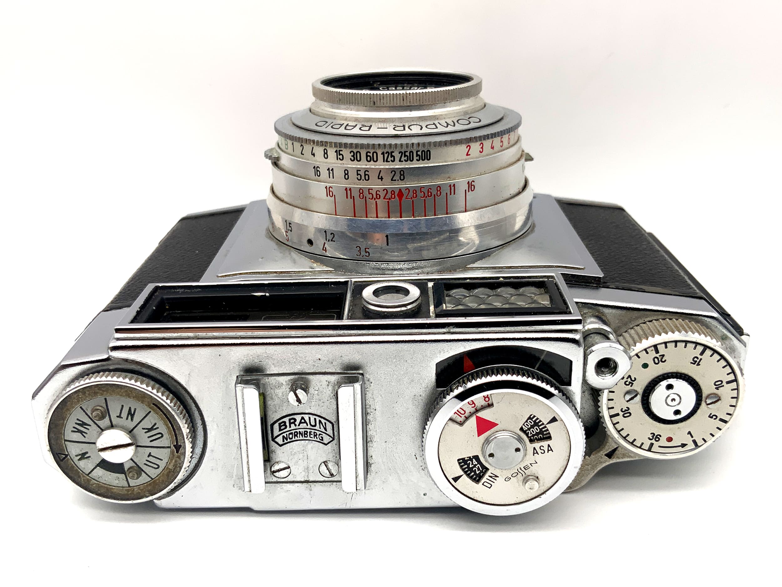 Appareil photo télémétrique Braun Colorette IBL avec Steinheil Cassar S 1:2.8/45 Compur-Rapid