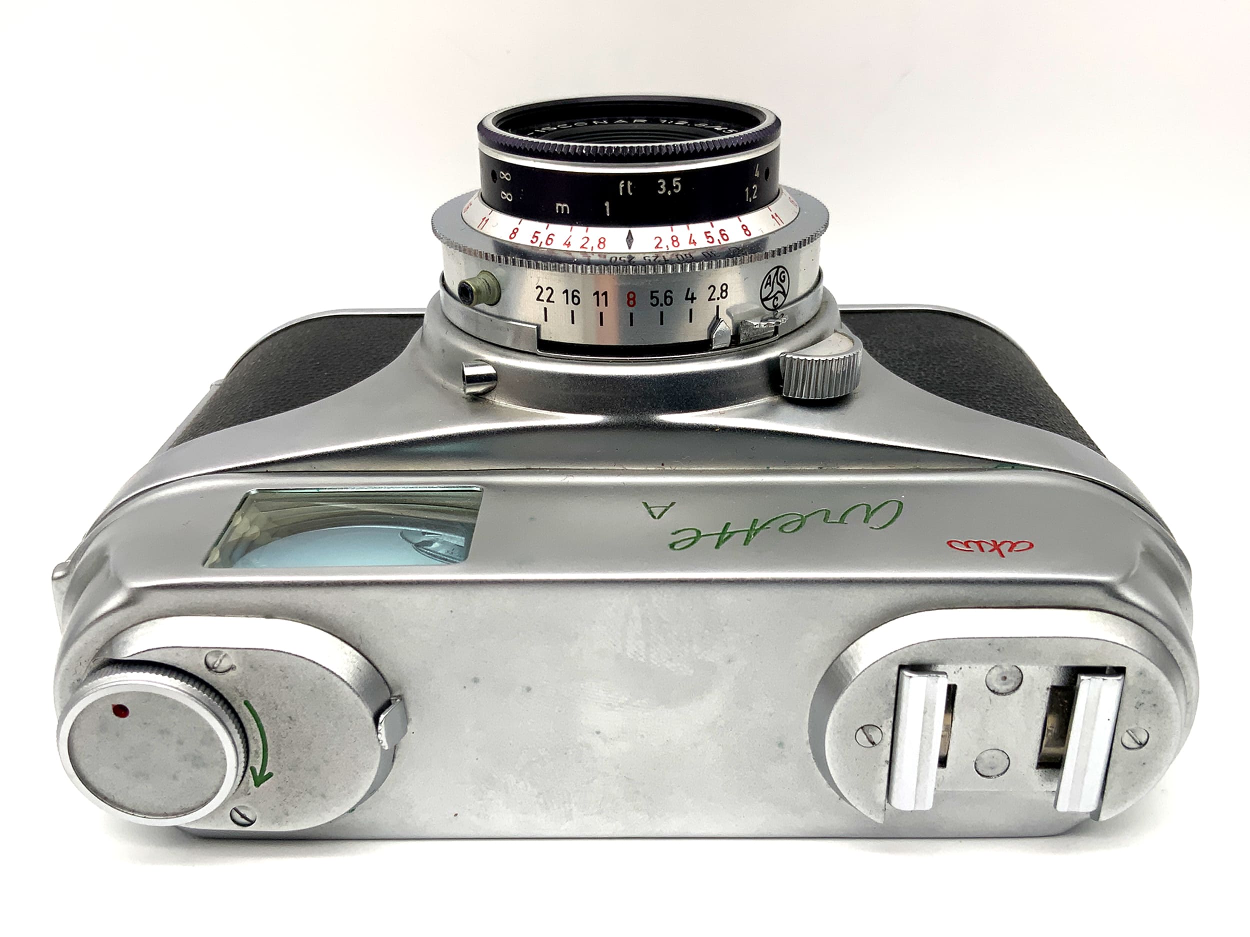 AKW arette A rangefinder camera with Color-Isconar 1:2.8/45 Pronto analog camera