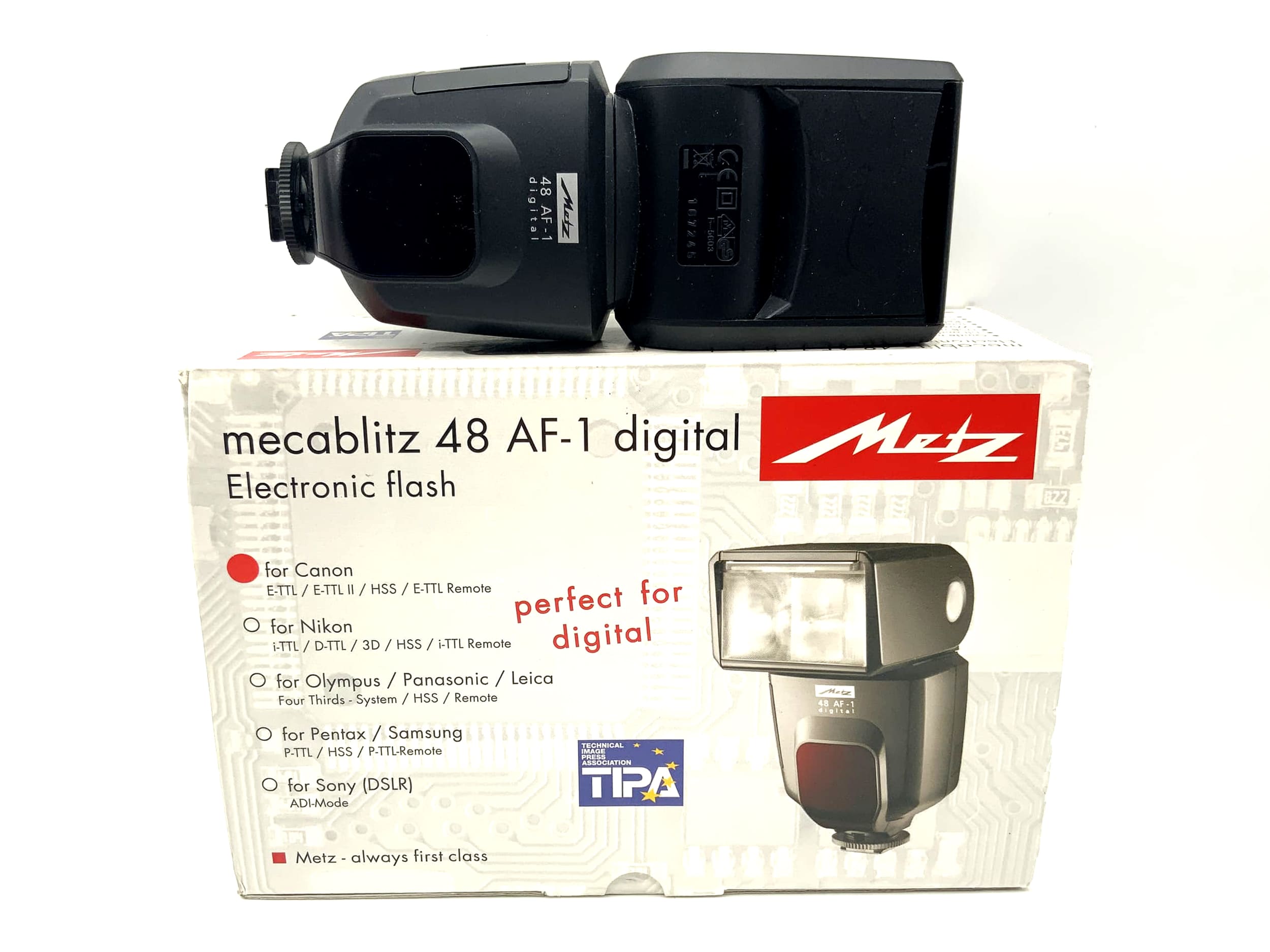 Metz mecablitz 48 AF-1 flash unit Electronic flash with original packaging for Canon flash