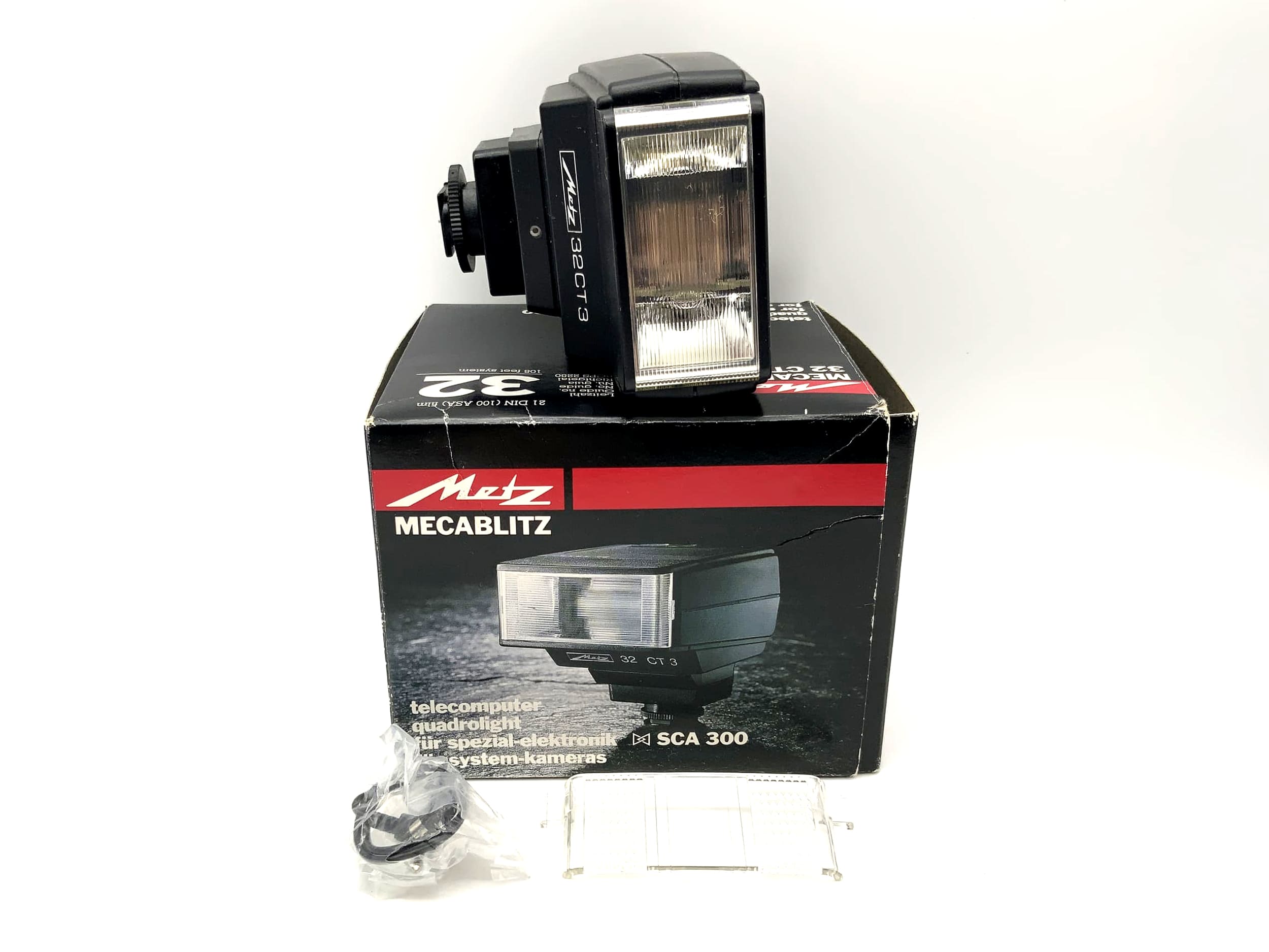 Metz mecablitz 32 CT 3 flash unit center contact with OVP camera flash