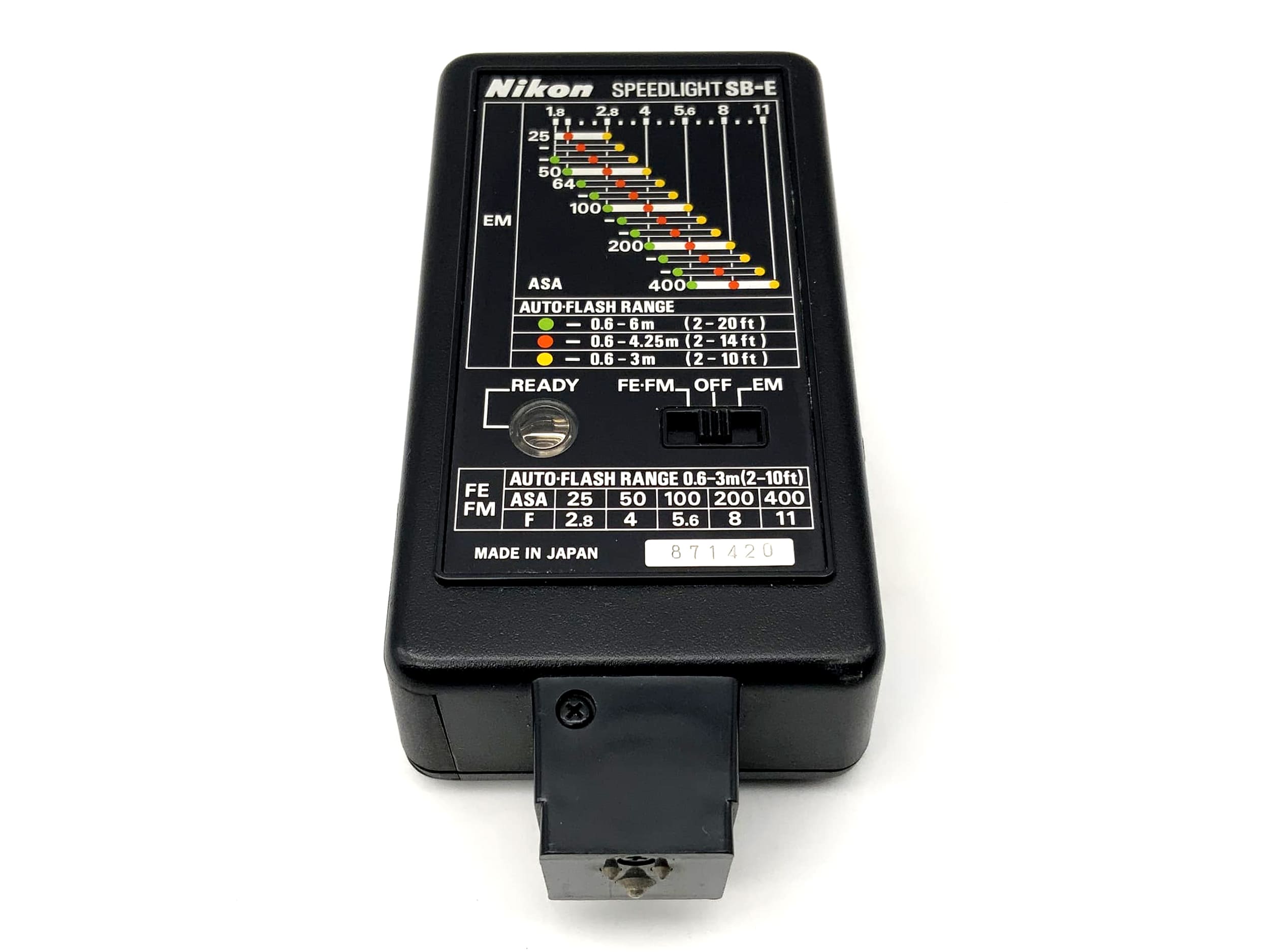 Nikon Speedlight SB-E Flash for Nikon FE, FM, EM Camera Flash