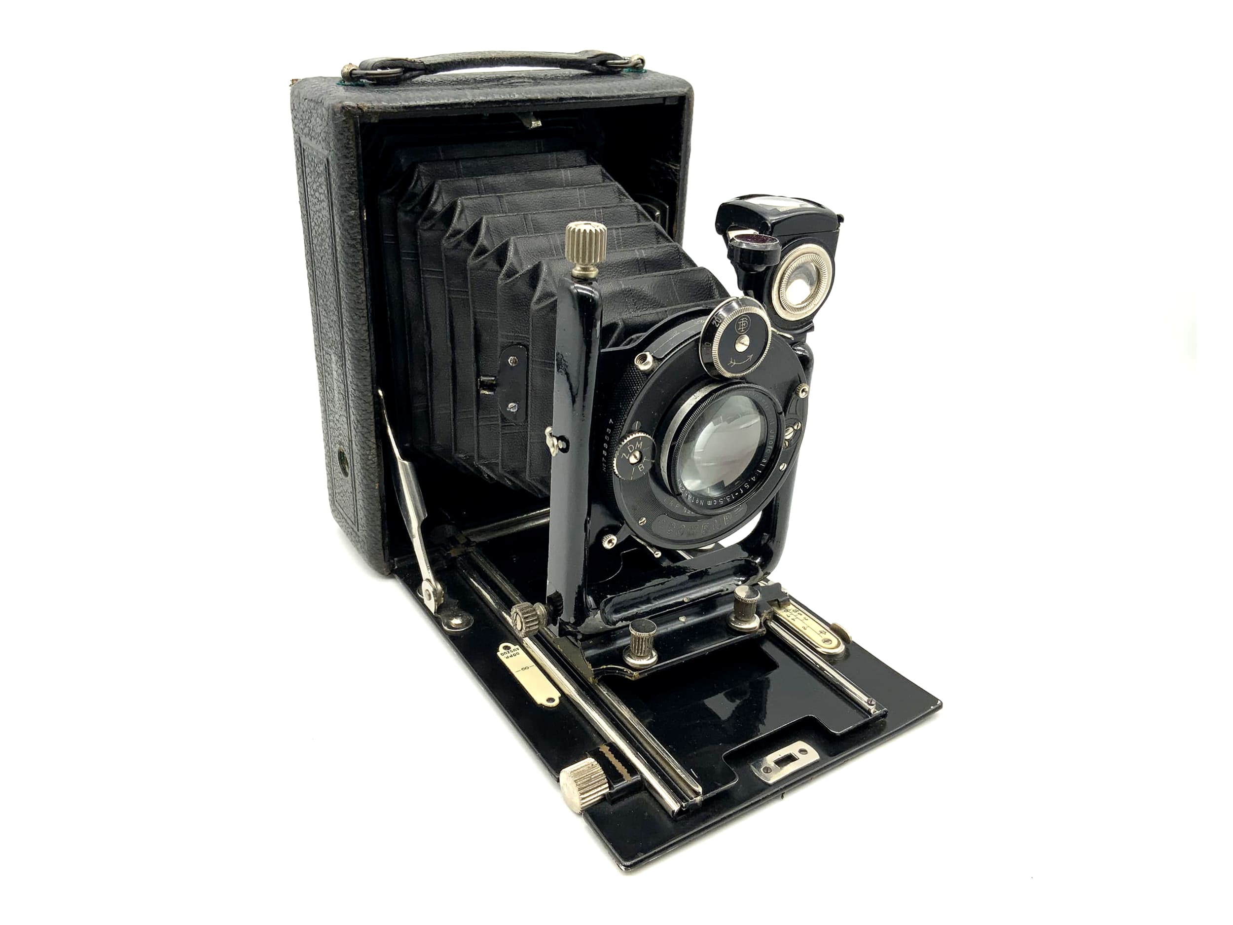 Caméra à plaque Steinheil D.Anastigmat Unofokal 4,5/13,5 cm 9x12 135 mm Compur