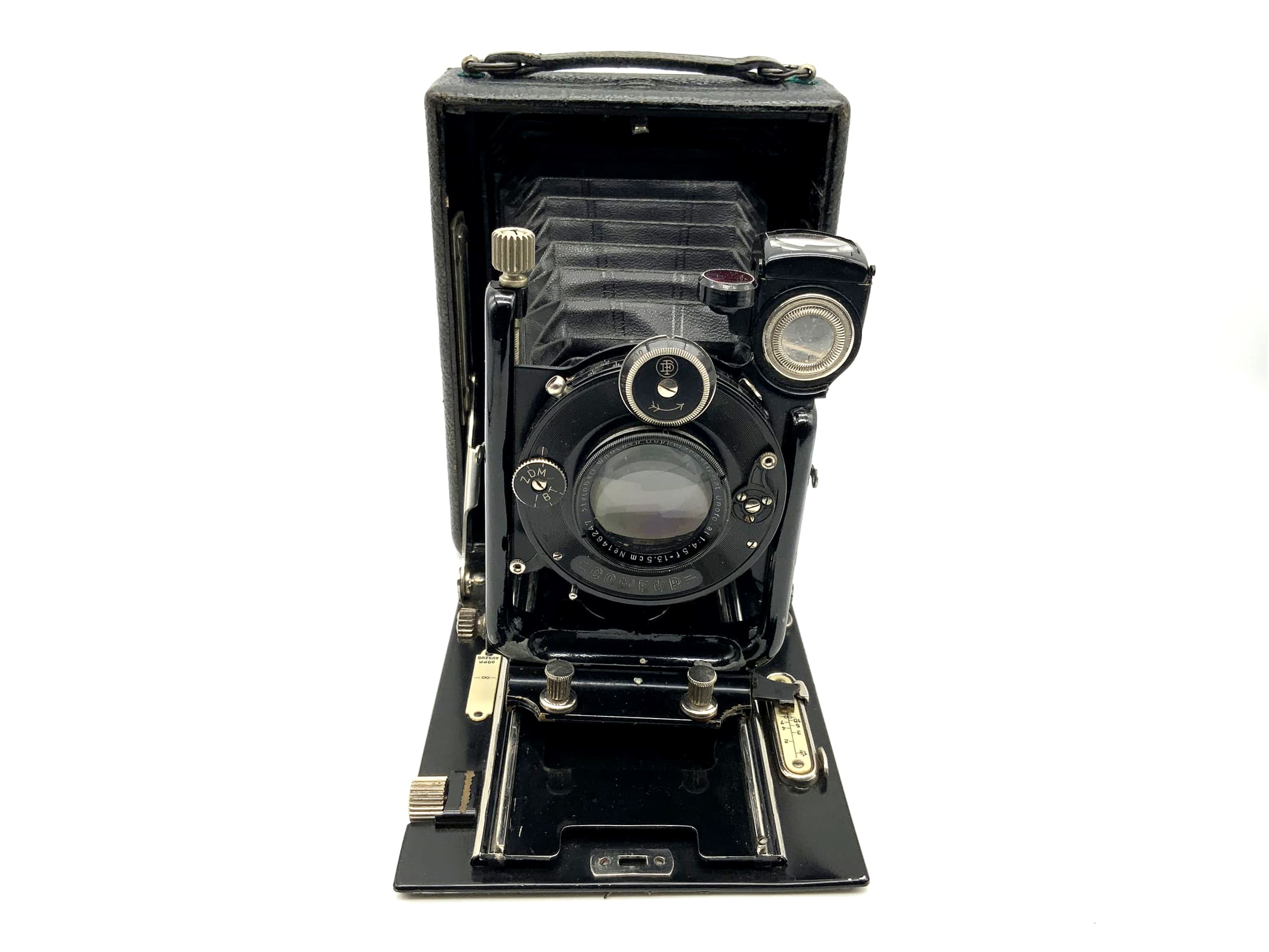 Caméra à plaque Steinheil D.Anastigmat Unofokal 4,5/13,5 cm 9x12 135 mm Compur