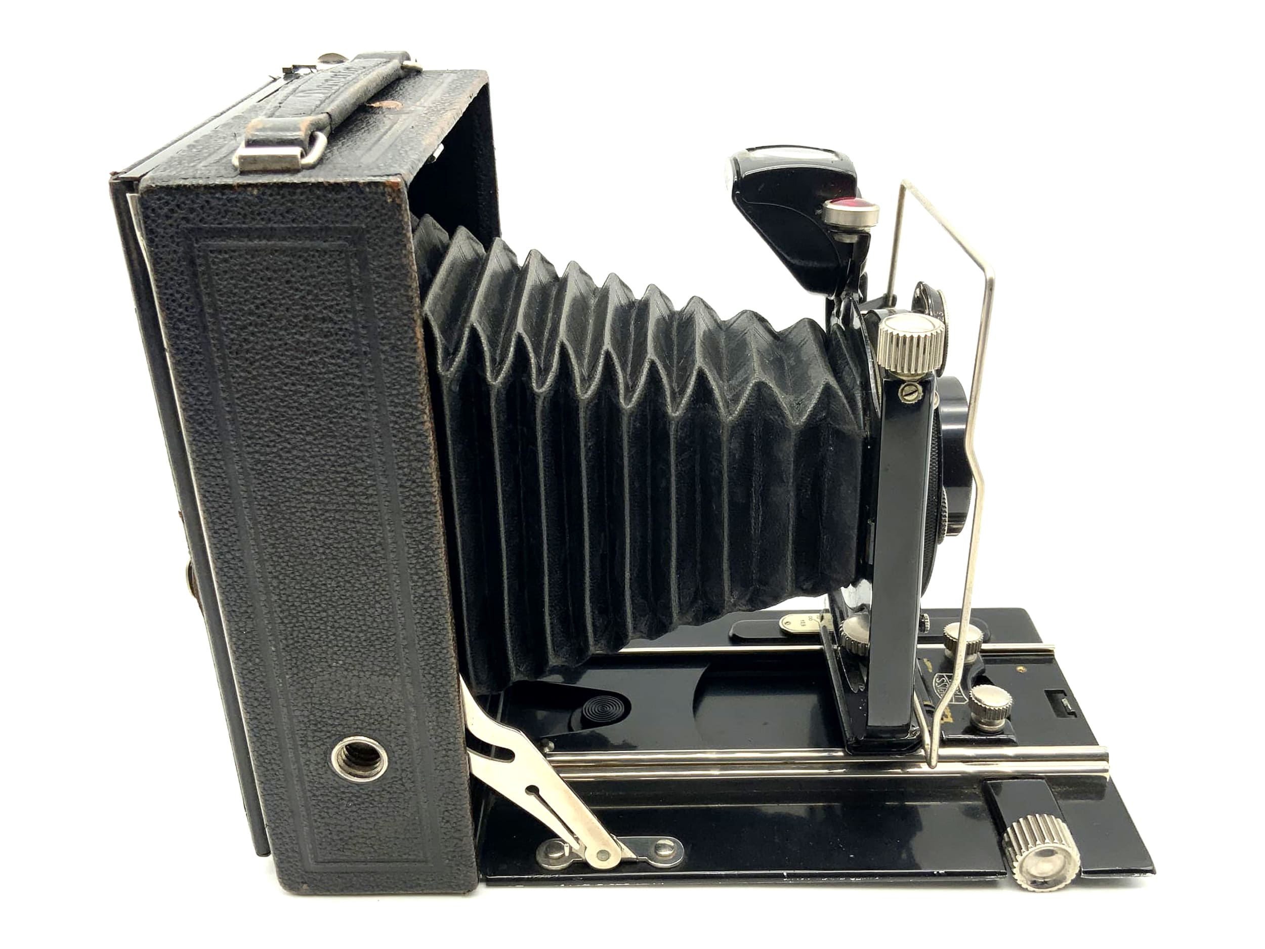 Appareil photo à plaque Zeiss Ikon avec Carl Zeiss Tessar 1:4,5 F=13,5cm 9x12 Donata 227/3