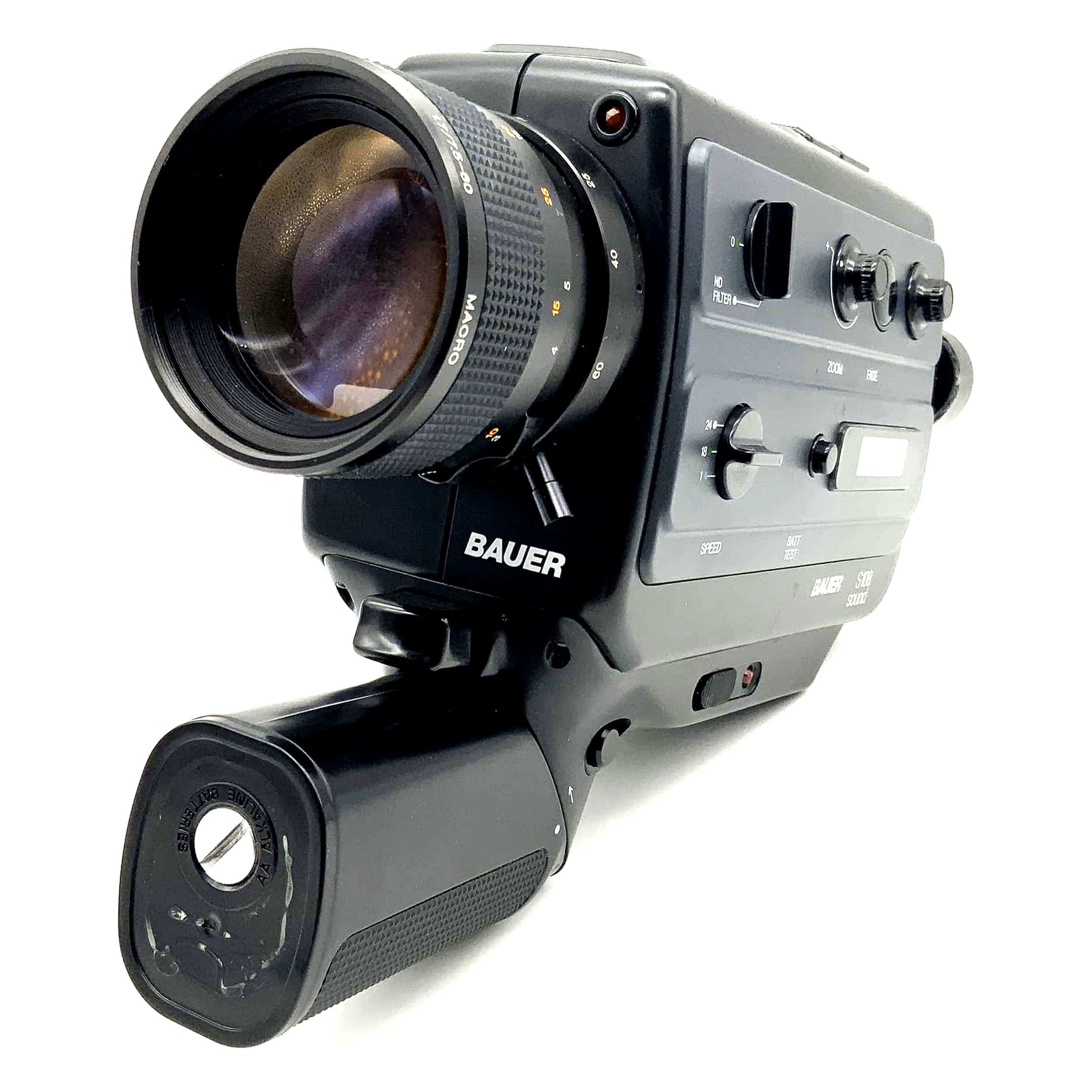 Bauer S108 sound Filmkamera mit Neovaron 1.7/7.5-60 Macro Super 8 Kamera