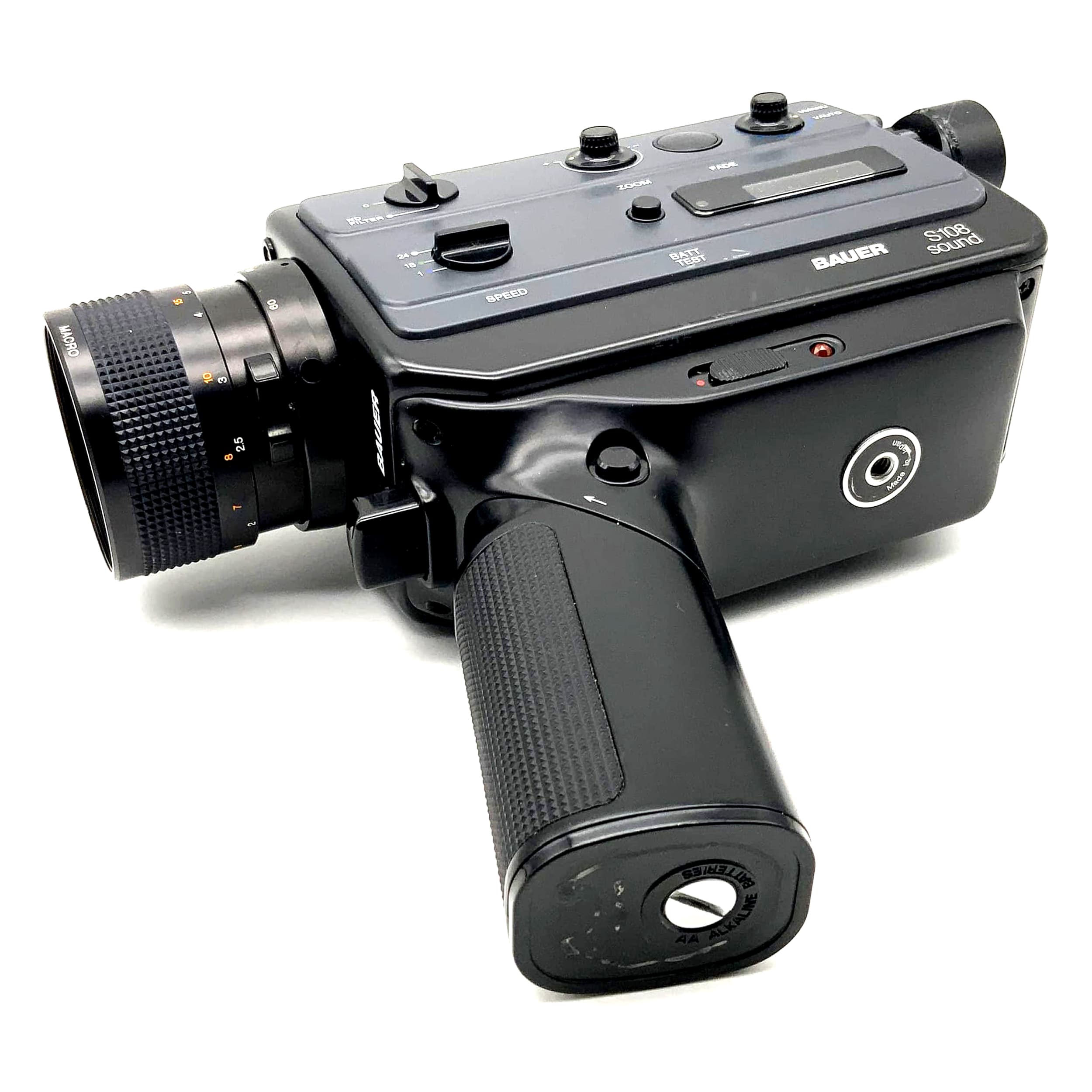 Bauer S108 sound Filmkamera mit Neovaron 1.7/7.5-60 Macro Super 8 Kamera