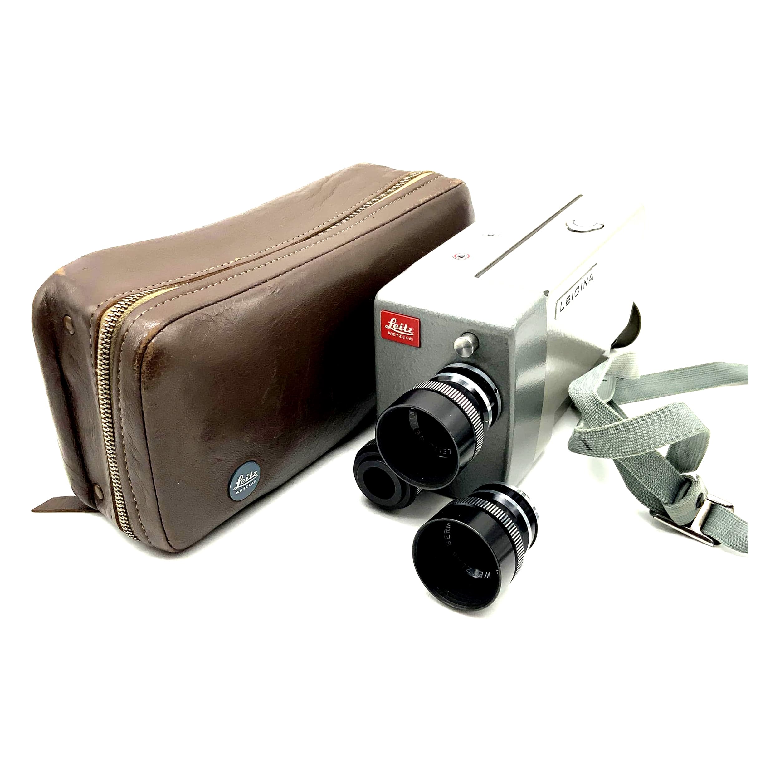Caméra argentique Leicina 85 avec 2 objectifs et sac Caméra Super 8