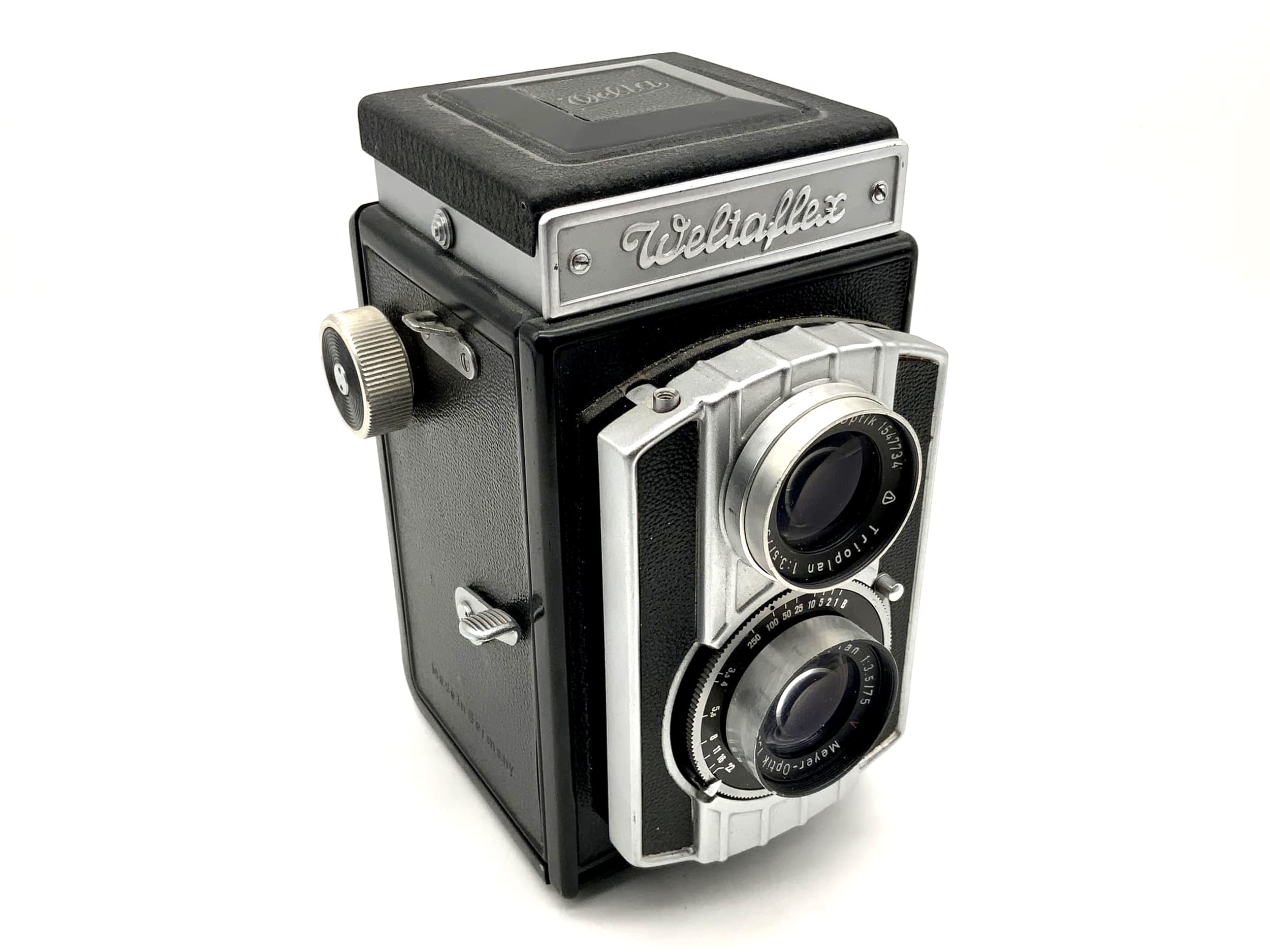 Jumelles Welta Weltaflex TLR avec Meyer Optik Trioplan 1:3,5/75 mm rouge V Vebur