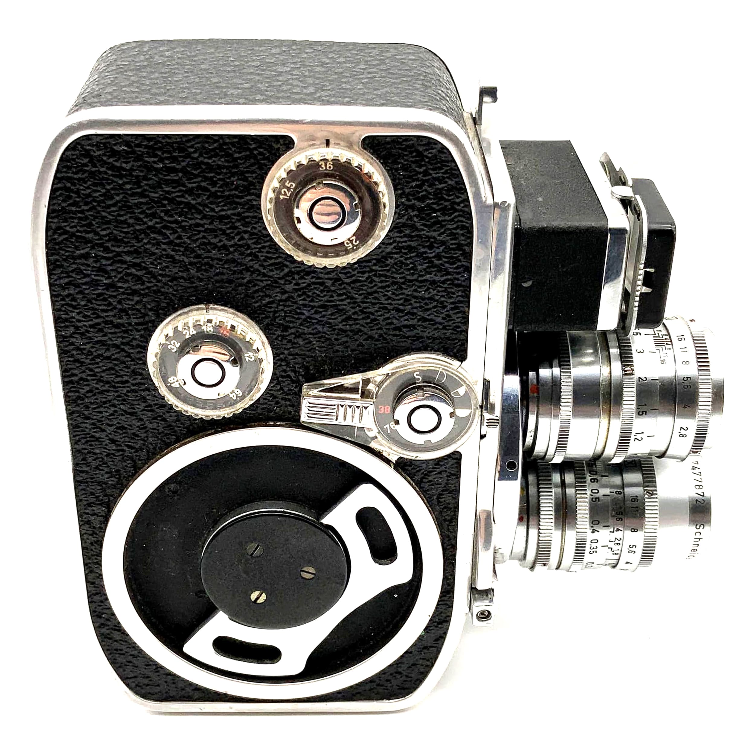 Caméra argentique Bolex D8L Paillard avec caméra Xenar, Xenoplan, Cinegon Super 8