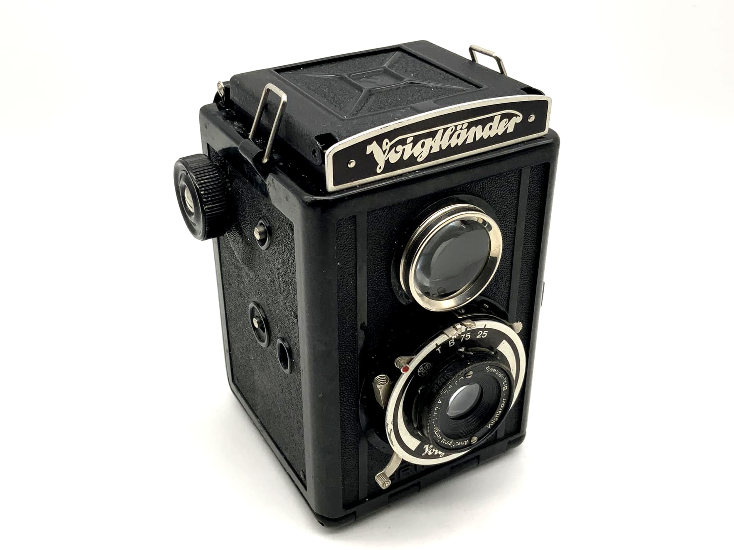 Voigtländer Brillant TLR avec appareil photo bi-objectif Anastigmat Voigtar 1:7,7 F=7,5 cm