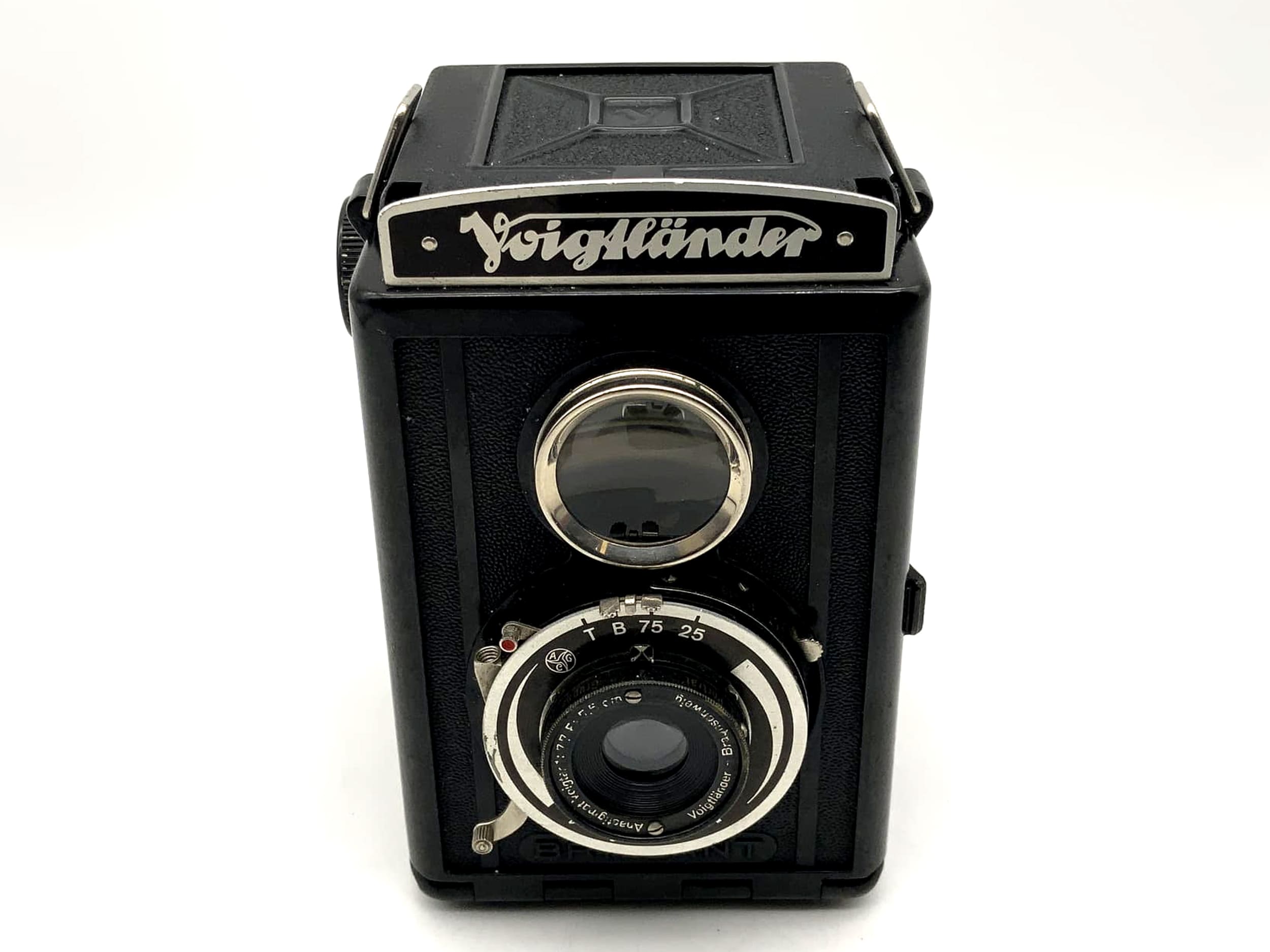 Voigtländer Brillant TLR avec appareil photo bi-objectif Anastigmat Voigtar 1:7,7 F=7,5 cm