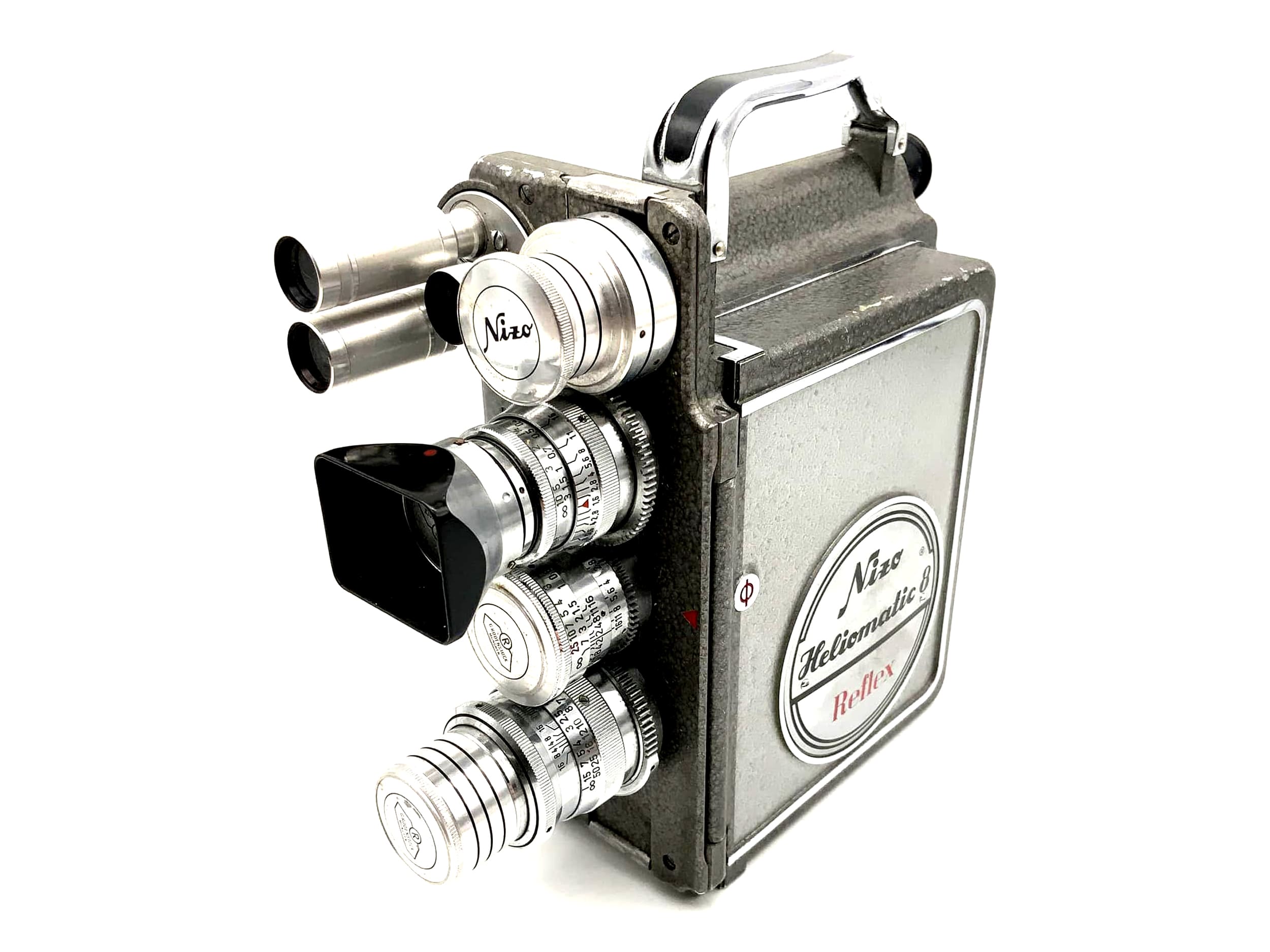 Appareil photo reflex Braun Nizo Heliomatic 8 avec objectifs Super 8