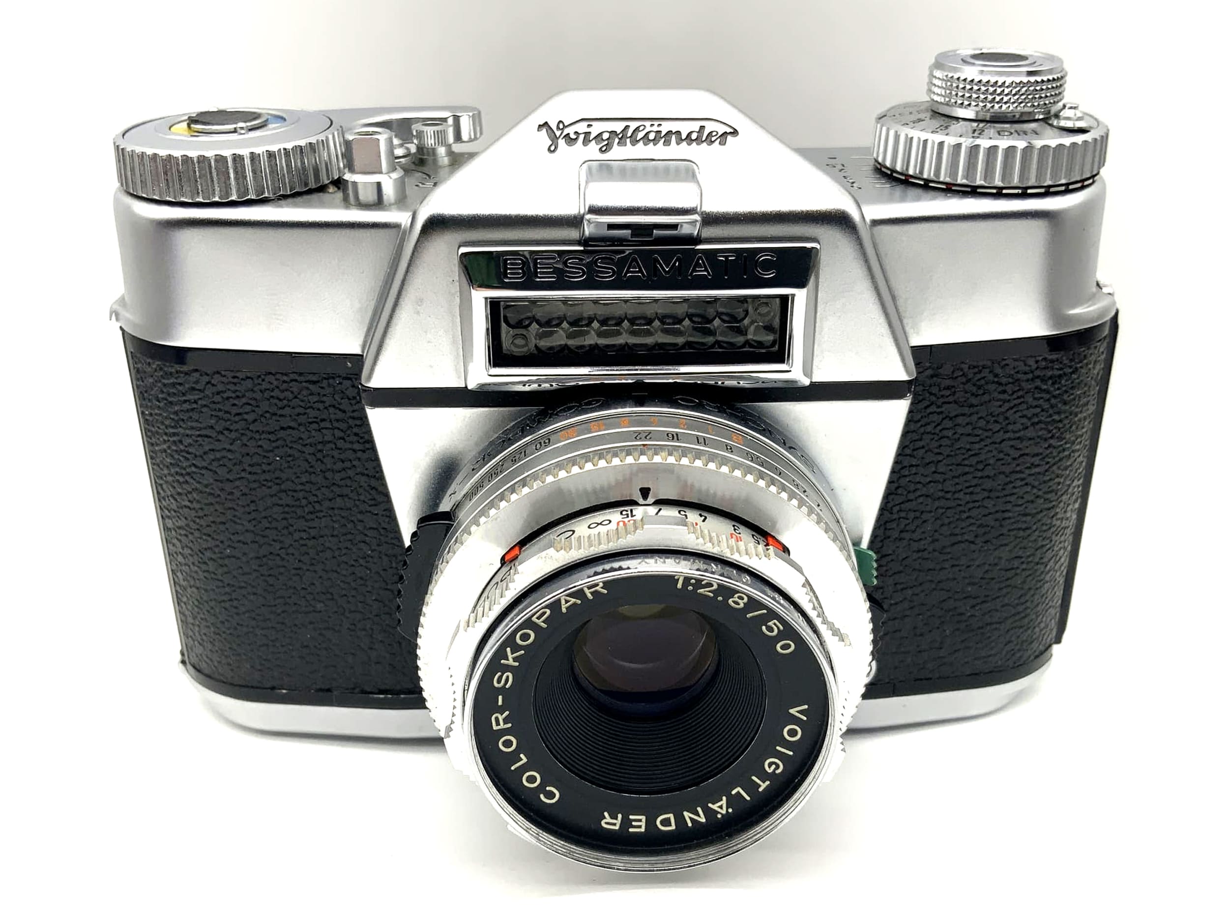 Voigtländer Bessamatic 35 mm SLR avec corps Color-Skopar 1:2,8/50 Synchro Compur-X